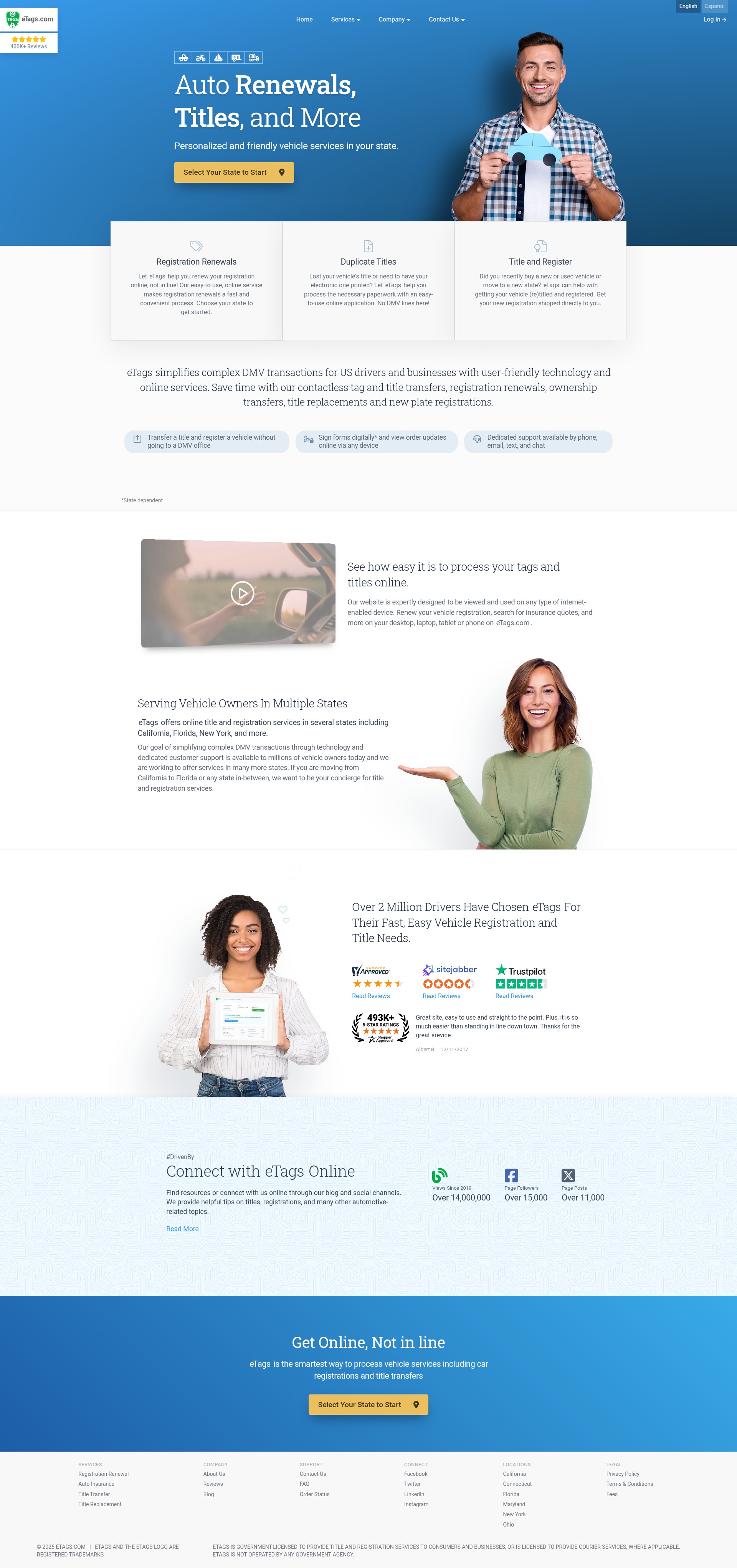 Screenshot of www.etags.com
