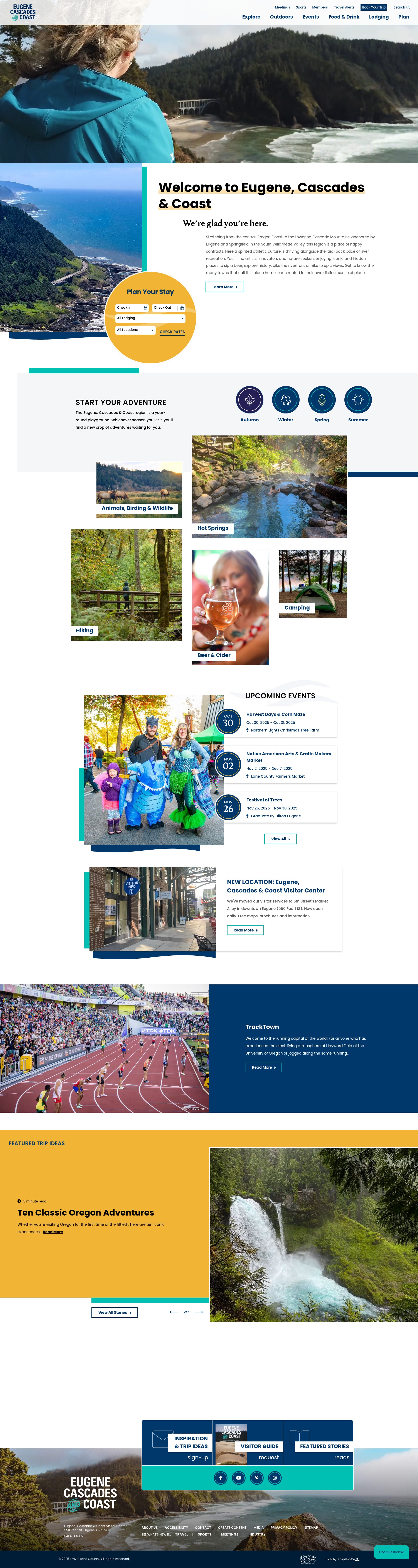 Screenshot of www.eugenecascadescoast.org