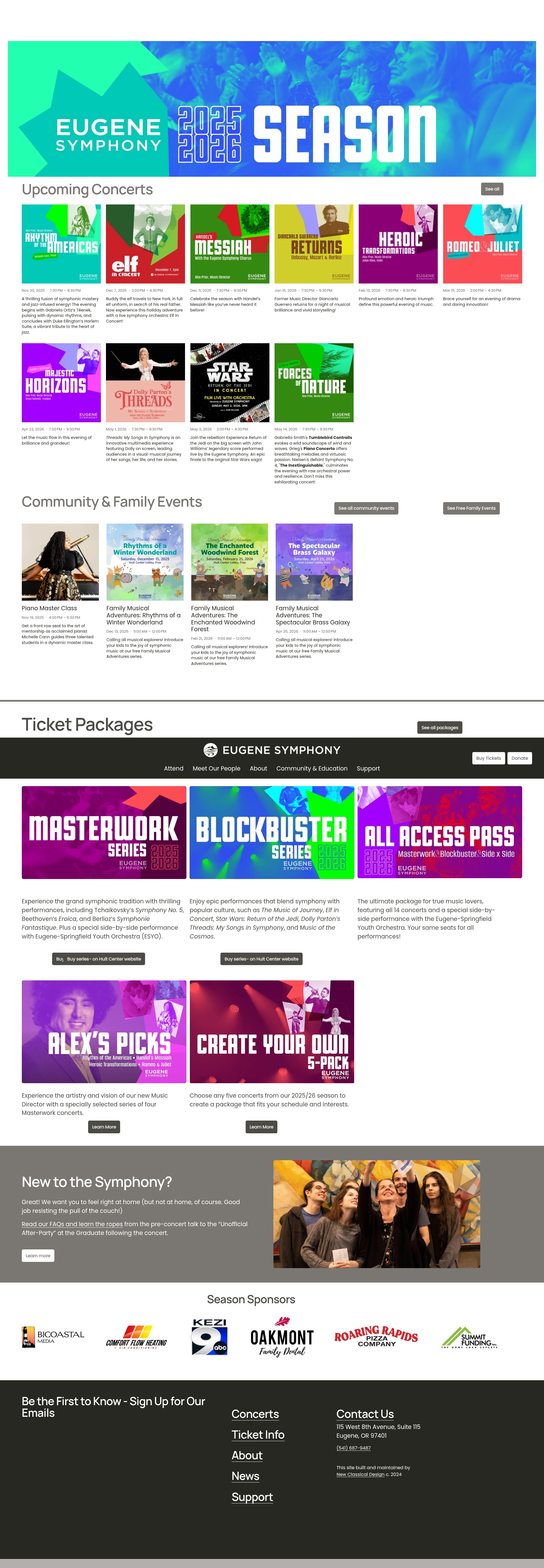 Screenshot of www.eugenesymphony.org
