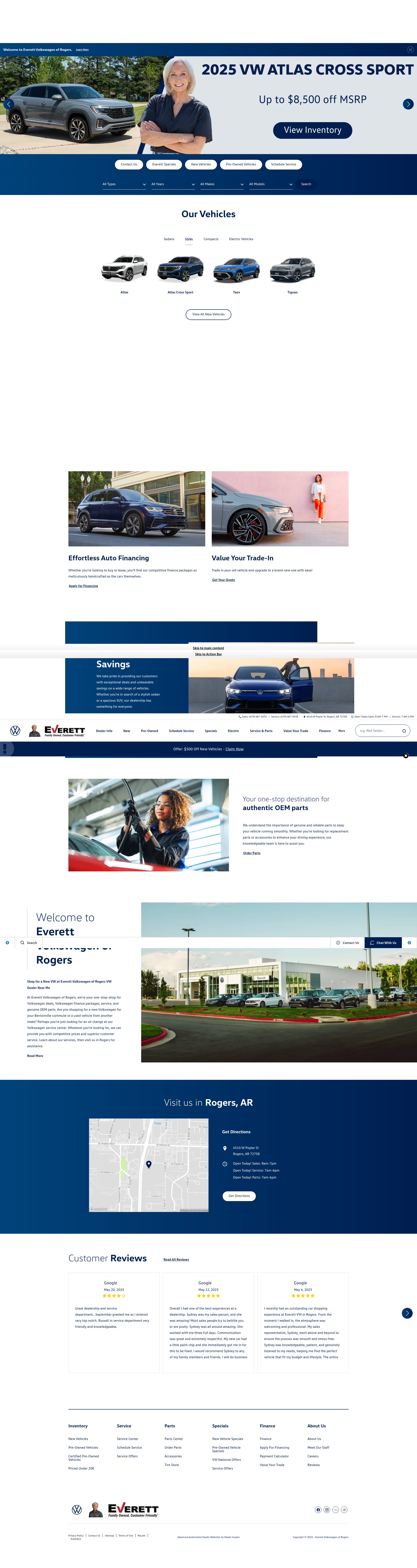 Screenshot of www.everettvw.com