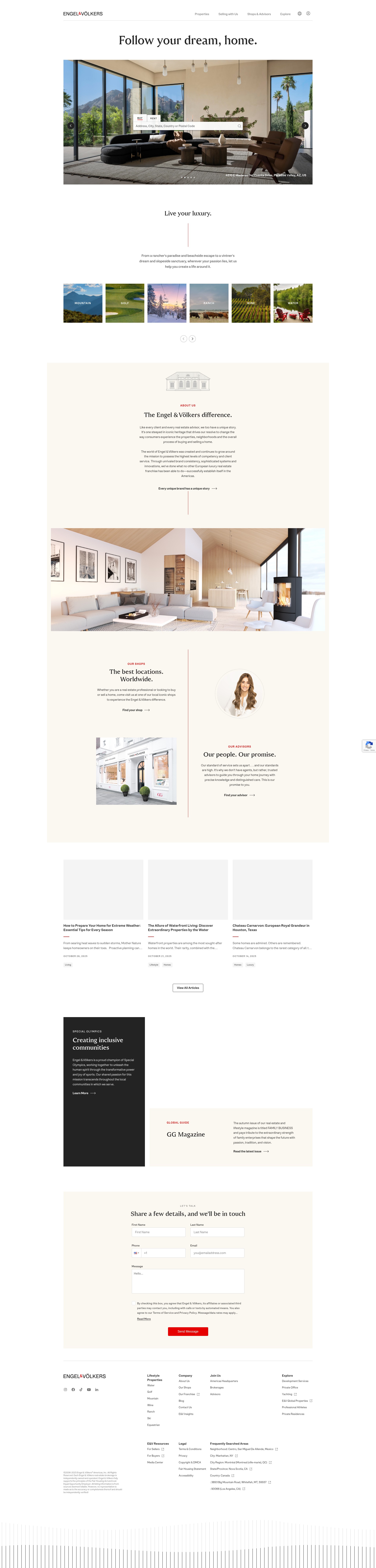 Screenshot of www.evrealestate.com