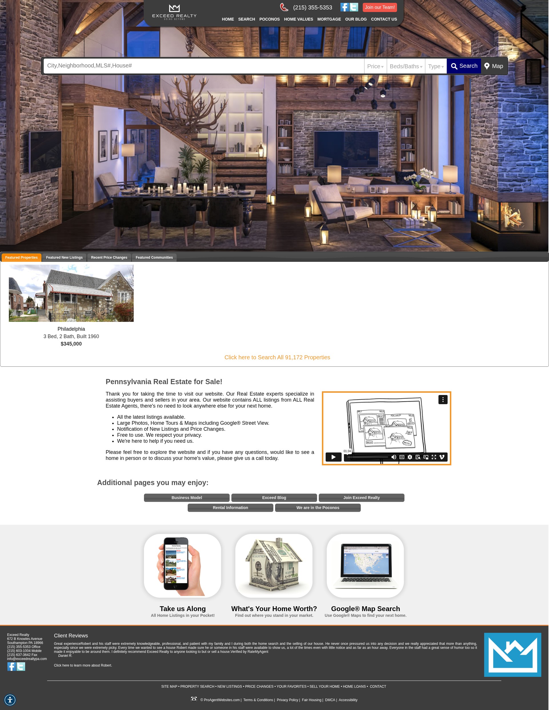 Screenshot of www.exceedrealtypa.com
