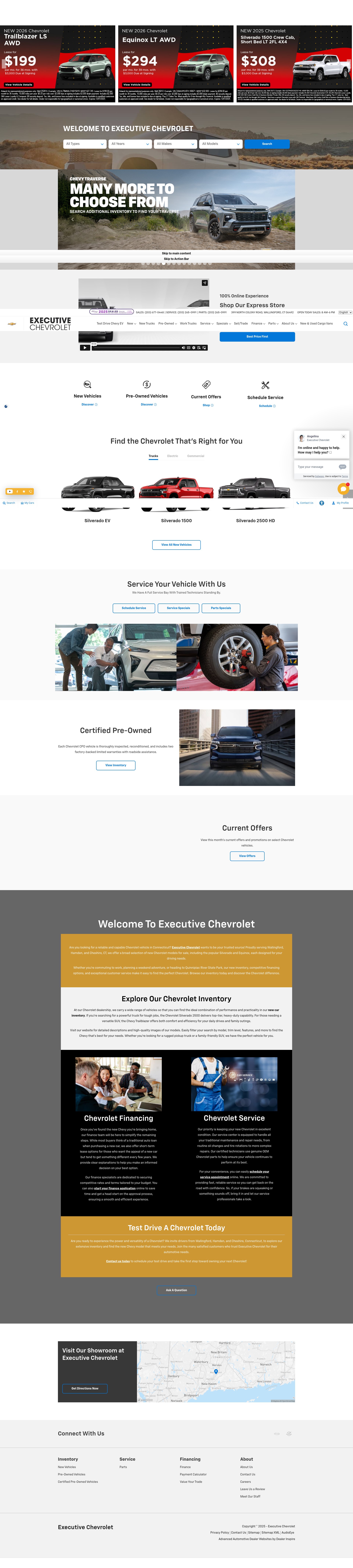 Screenshot of www.executivechevy.com