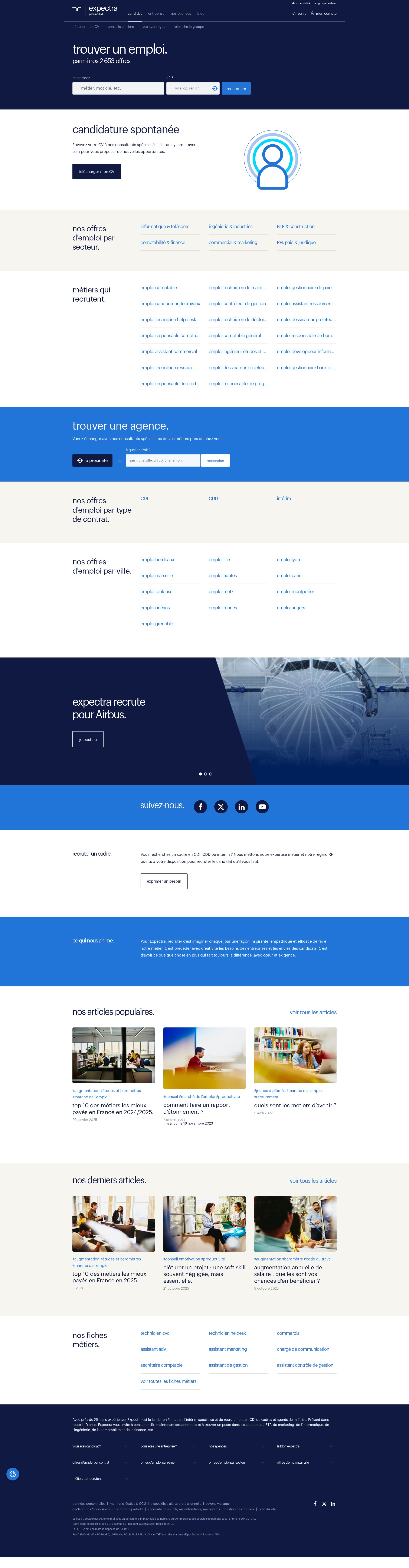 Screenshot of www.expectra.fr