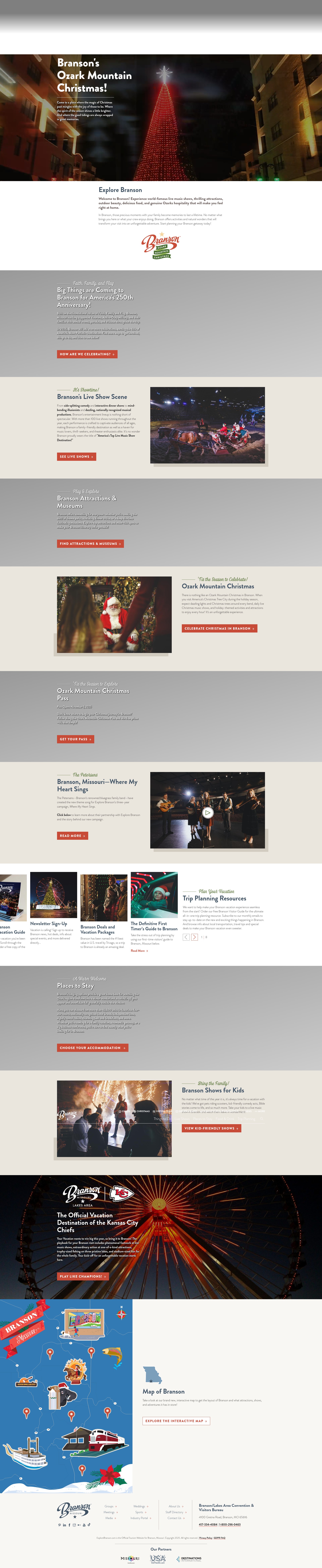 Screenshot of www.explorebranson.com