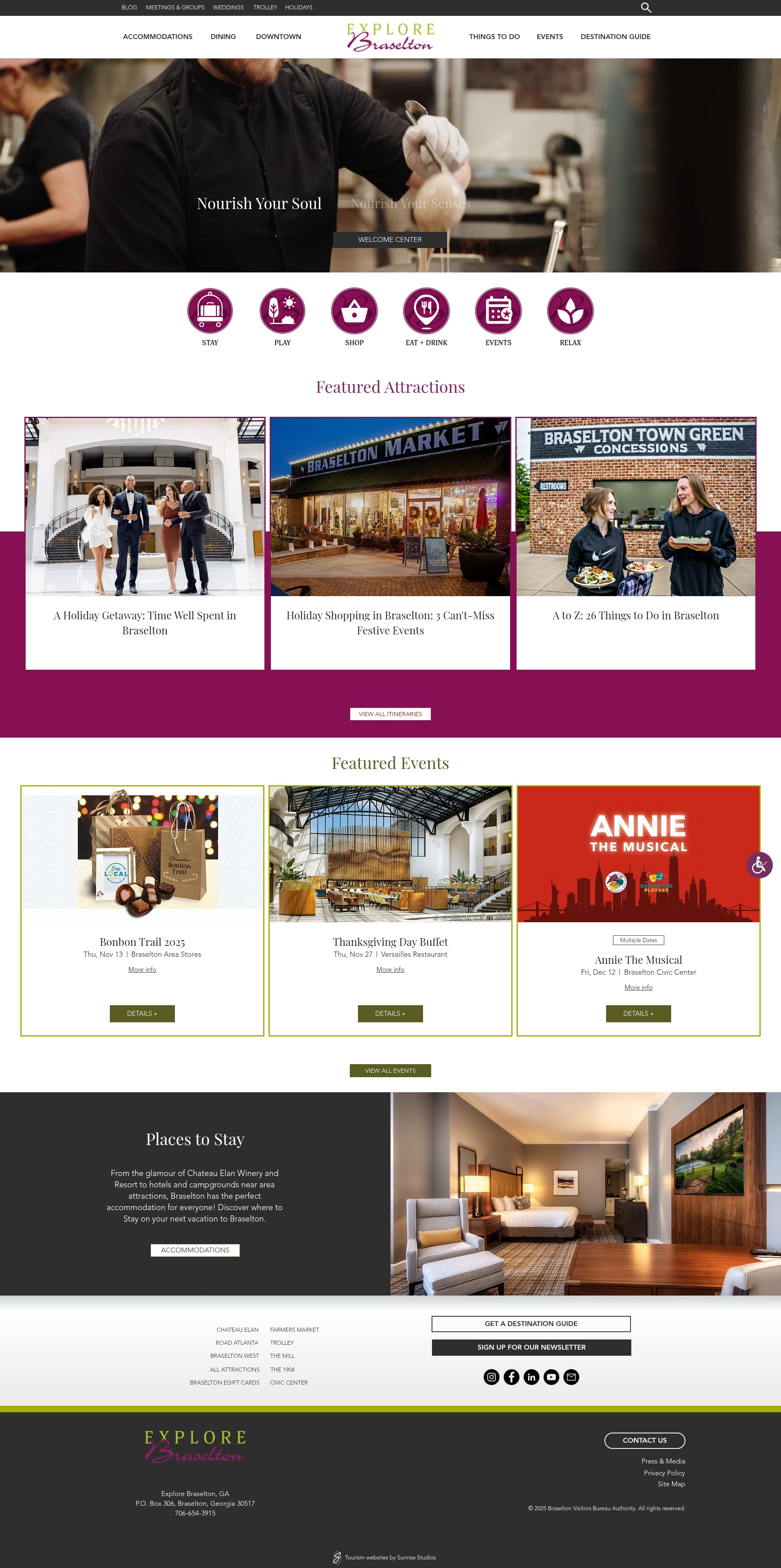 Screenshot of www.explorebraselton.com