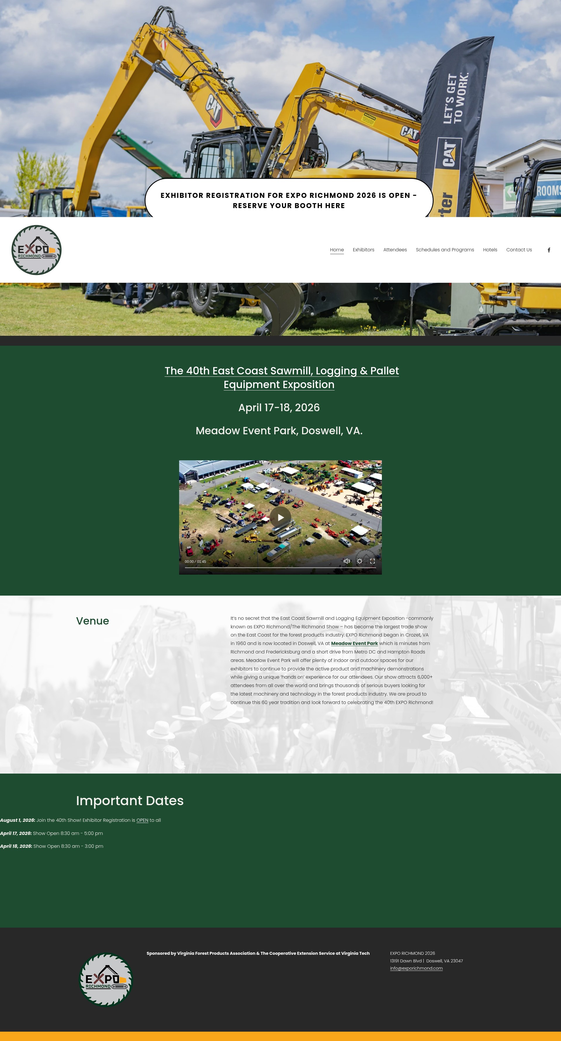 Screenshot of www.exporichmond.com