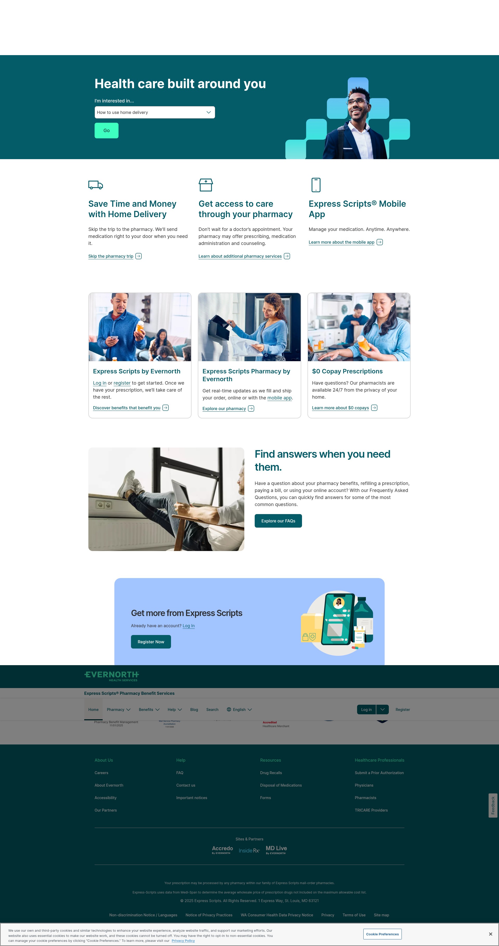 Screenshot of www.express-scripts.com