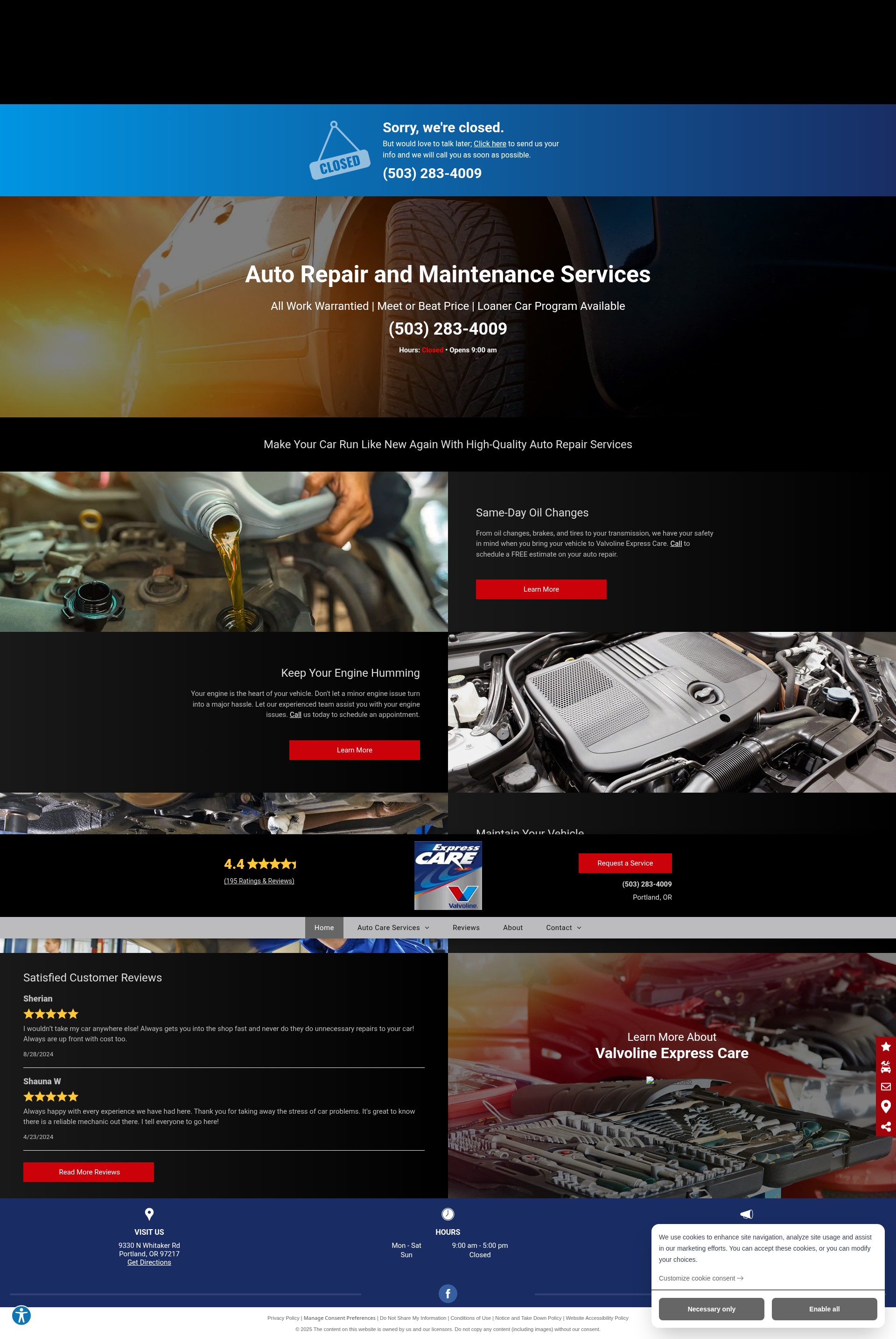 Screenshot of www.expresscareportland.com