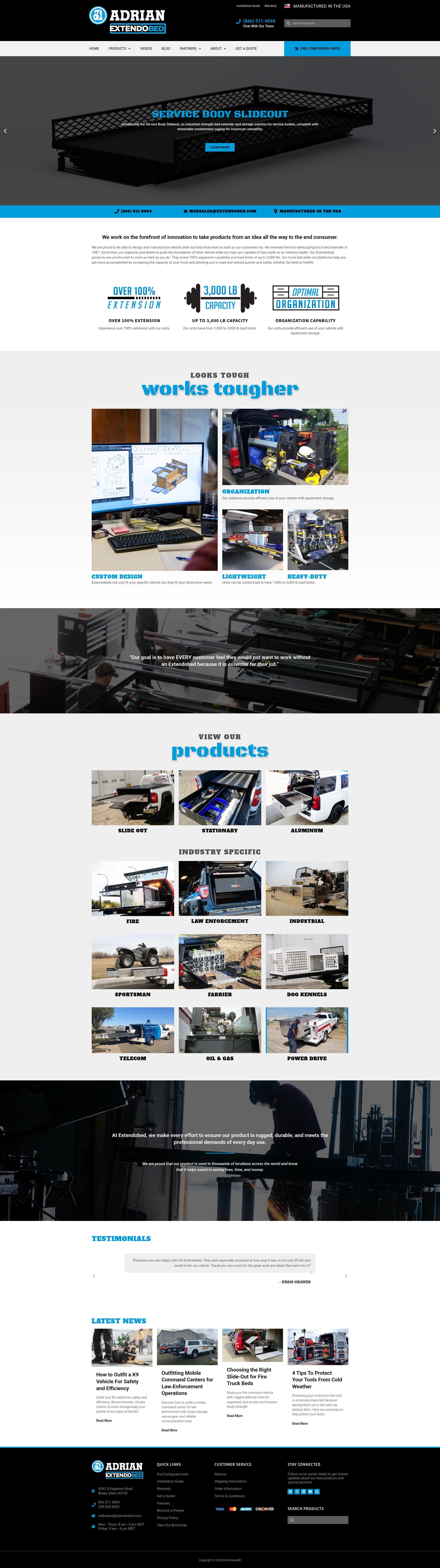 Screenshot of www.extendobed.com