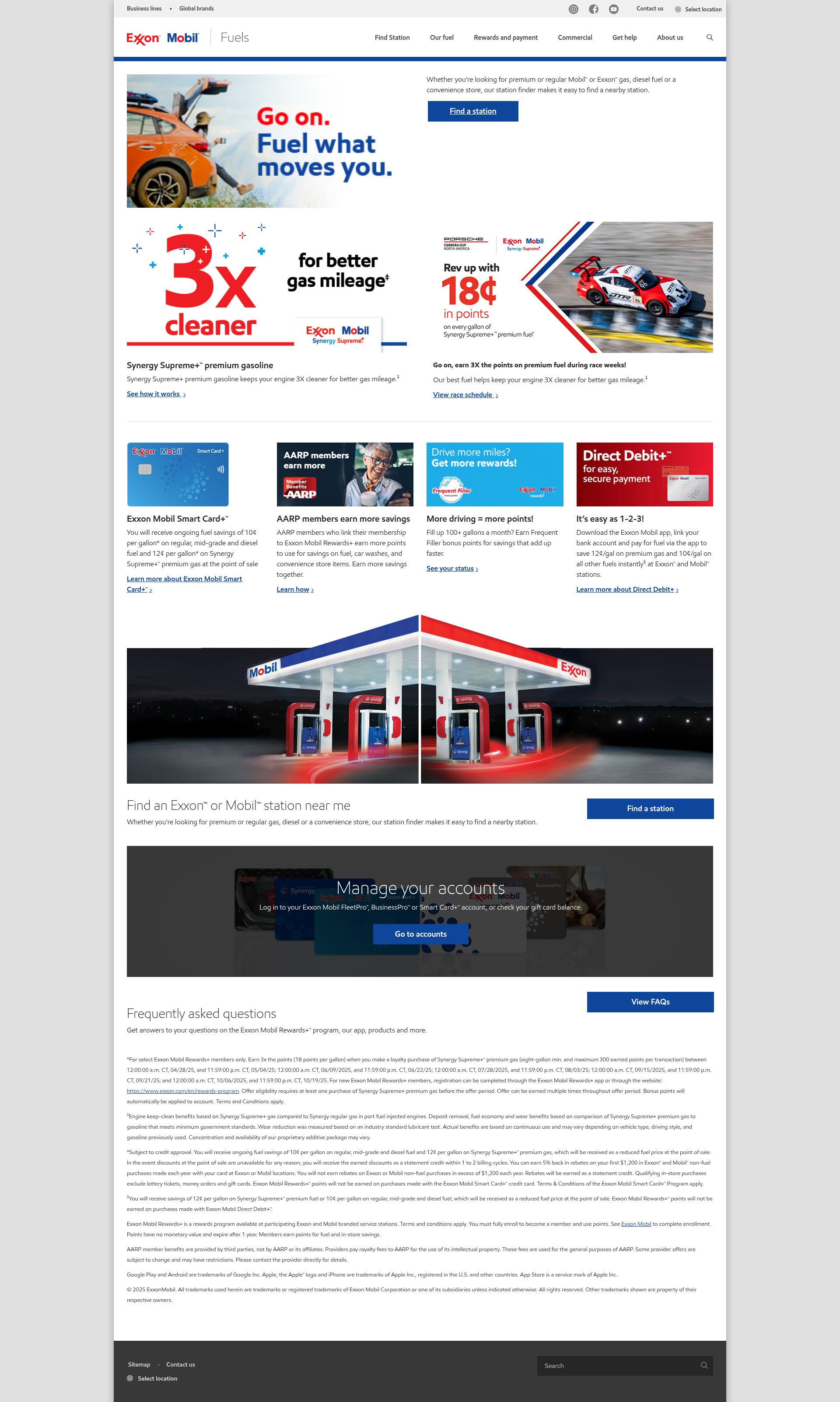 Screenshot of www.exxon.com