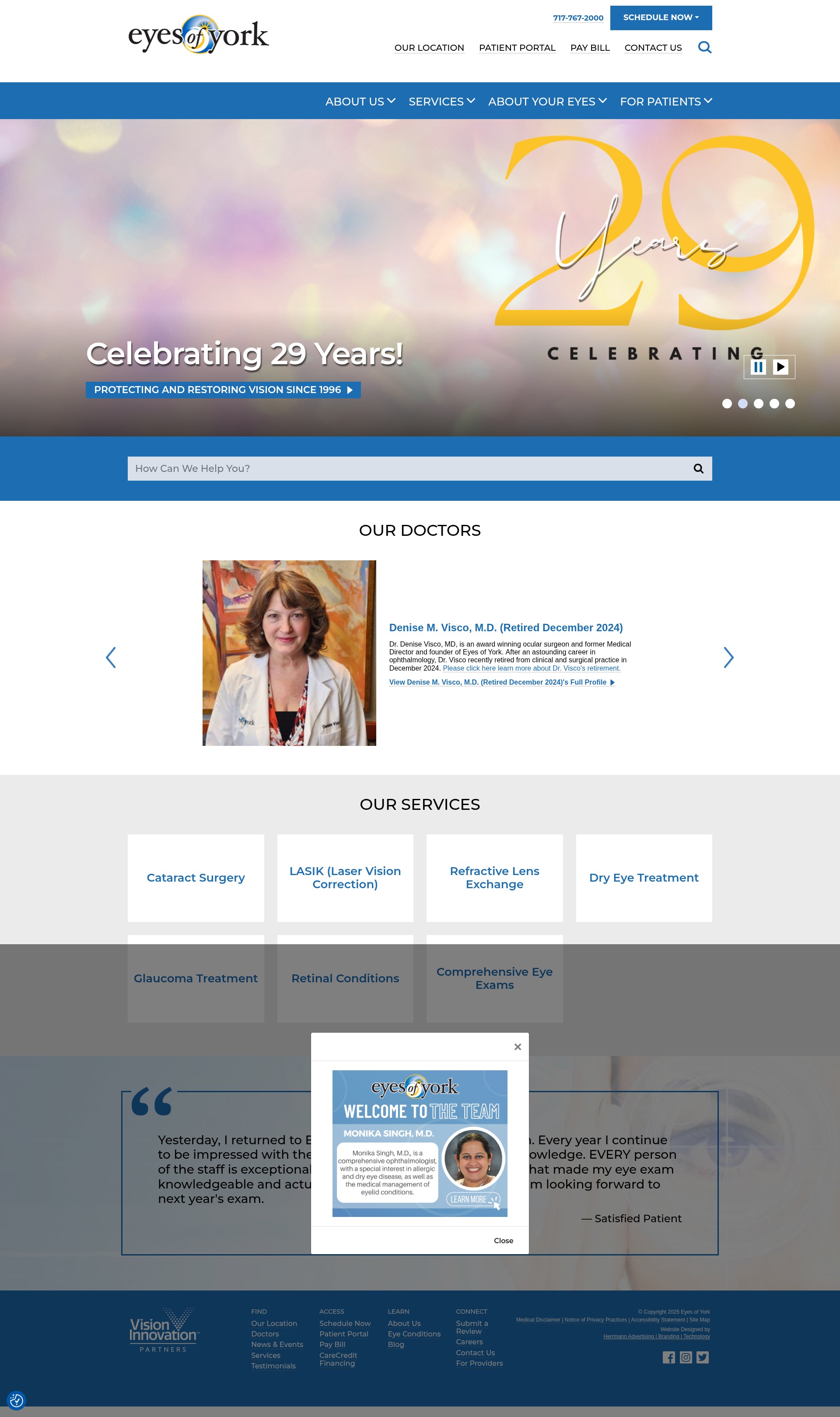 Screenshot of www.eyesofyork.com