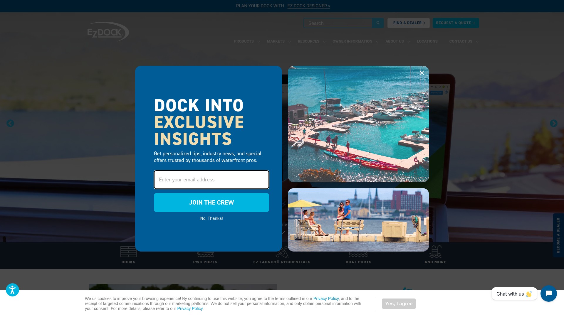 Screenshot of www.ez-dock.com