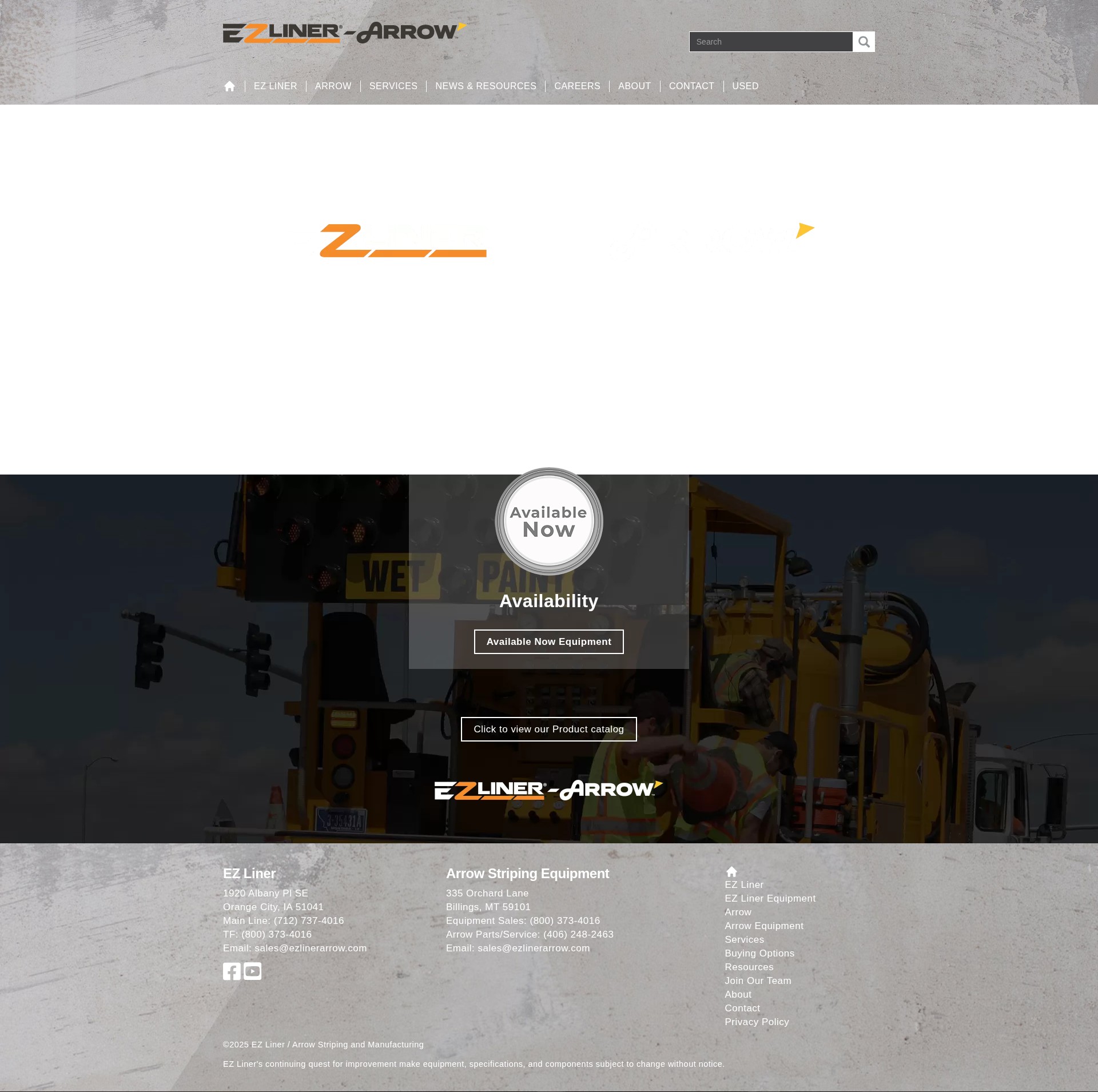 Screenshot of www.ezlinerarrow.com
