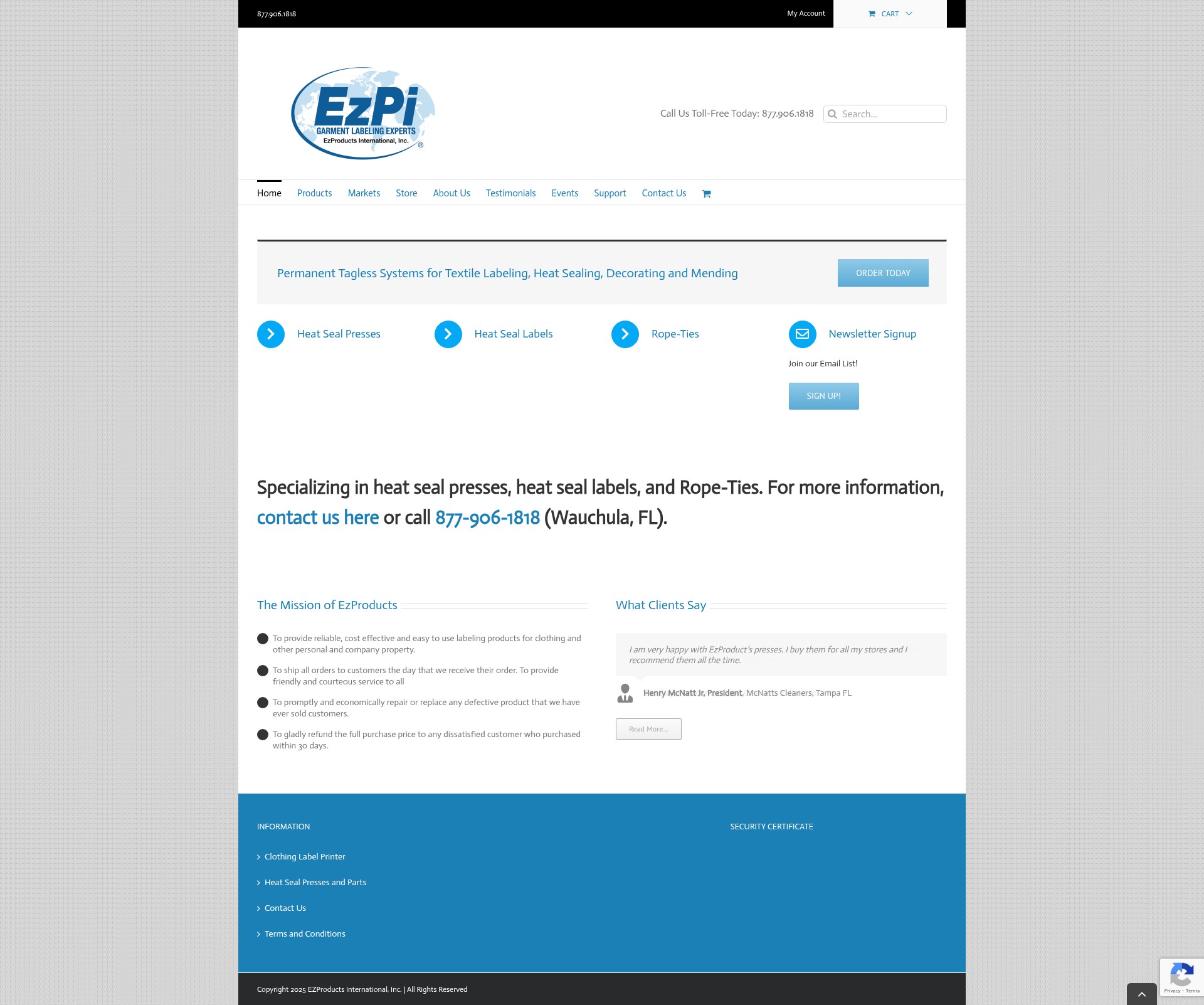 Screenshot of www.ezpi.us