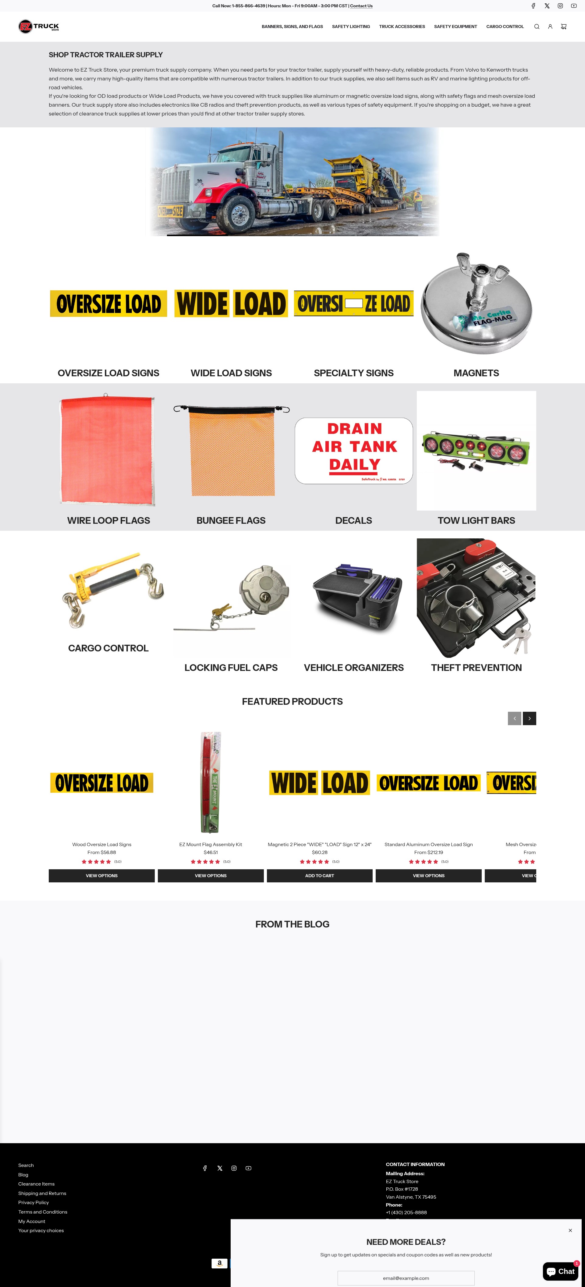 Screenshot of www.eztruckstore.com