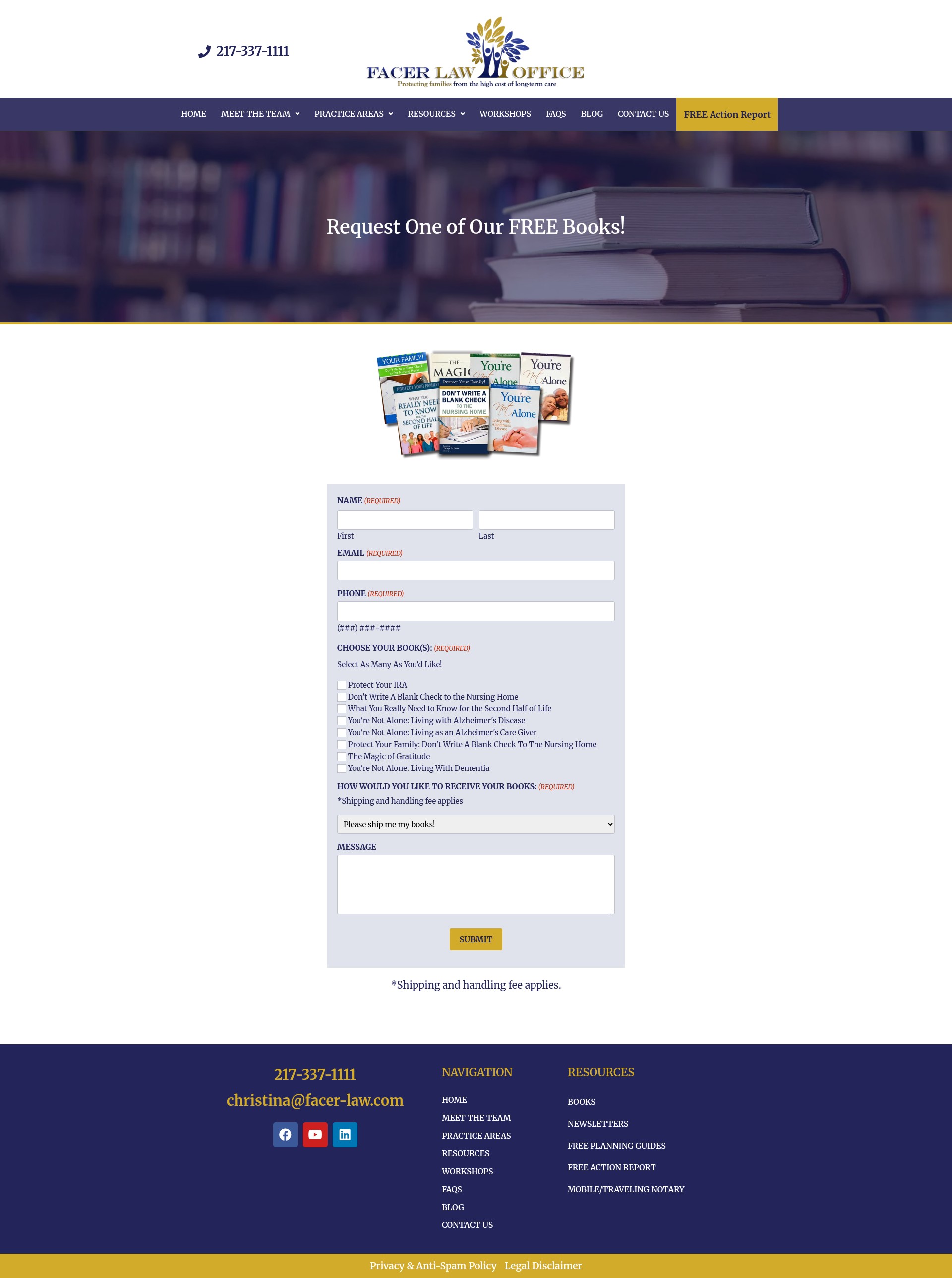 Screenshot of www.facerlaw.com
