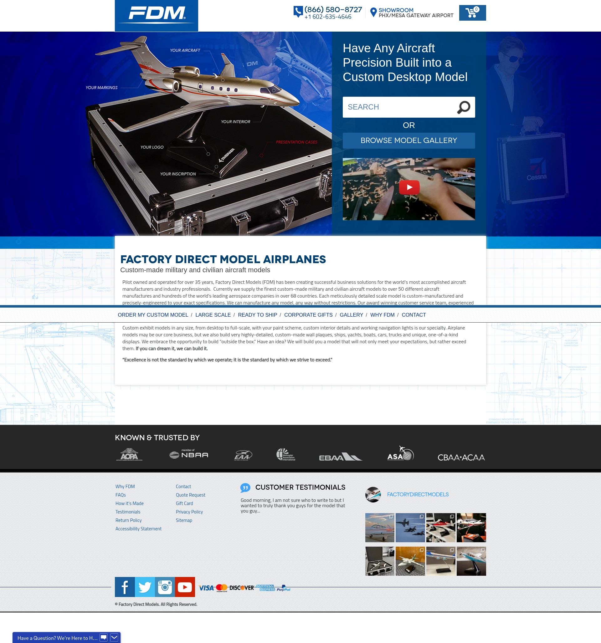 Screenshot of www.factorydirectmodels.com