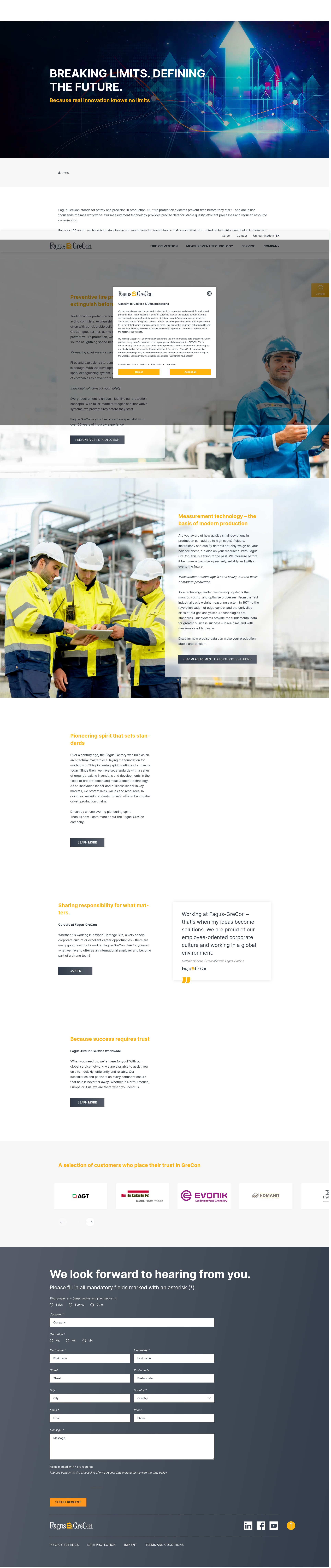 Screenshot of www.fagus-grecon.com