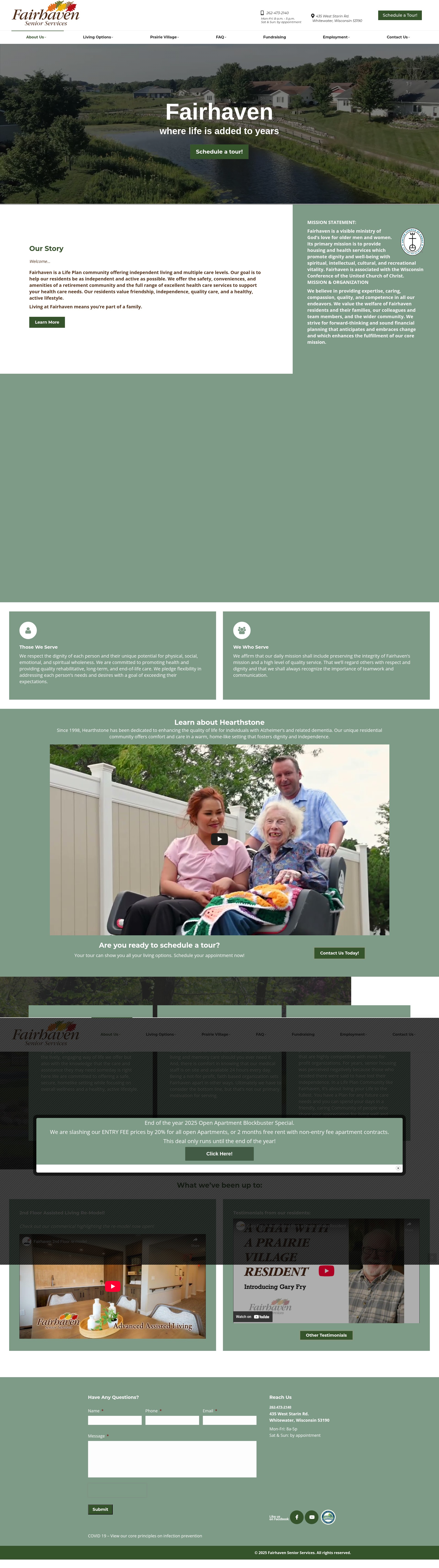 Screenshot of www.fairhaven.org