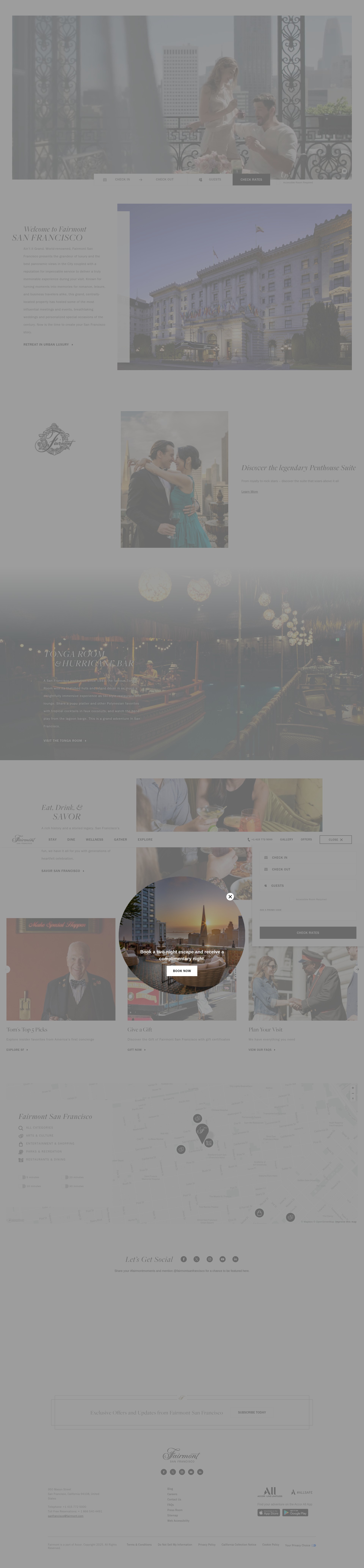 Screenshot of www.fairmont-san-francisco.com