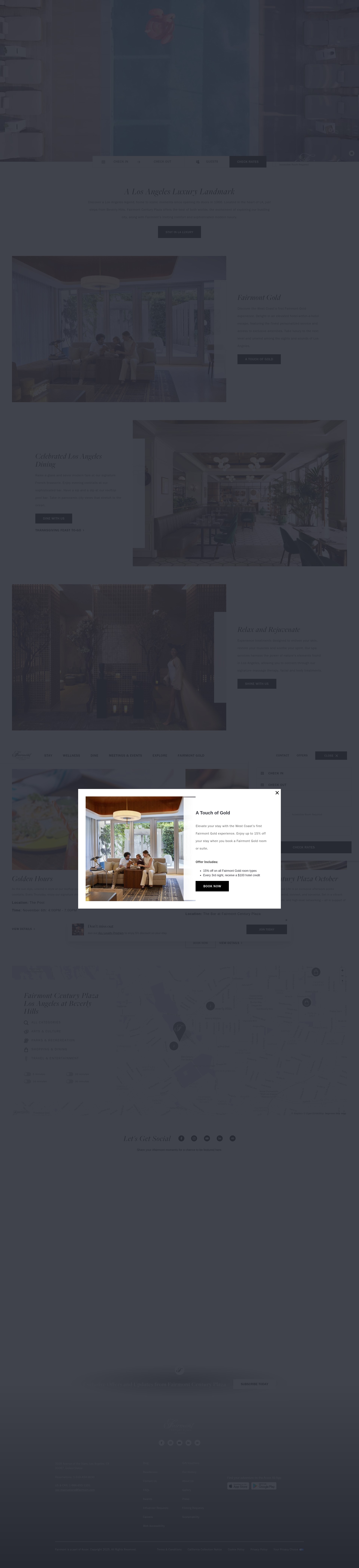Screenshot of www.fairmontcenturyplaza.com