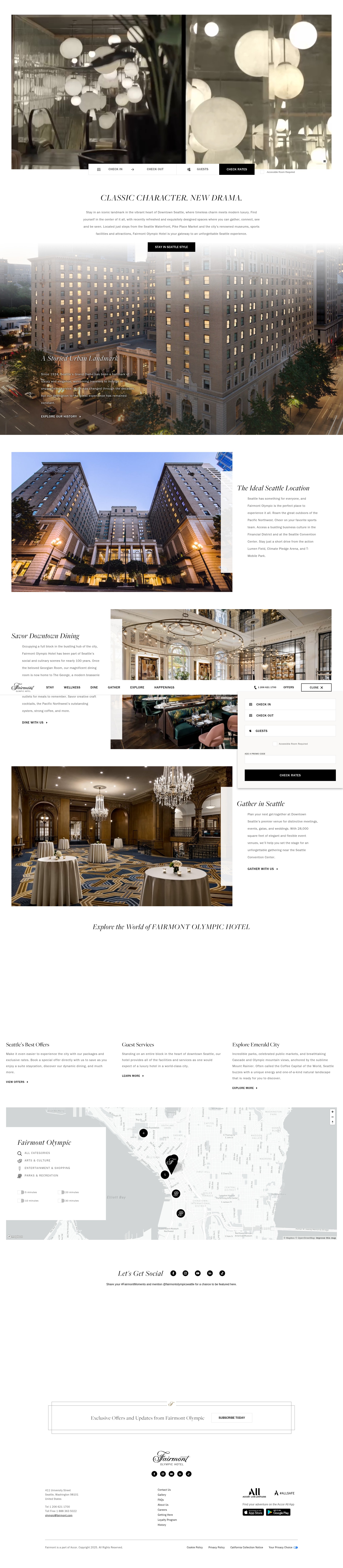 Screenshot of www.fairmontolympic.com