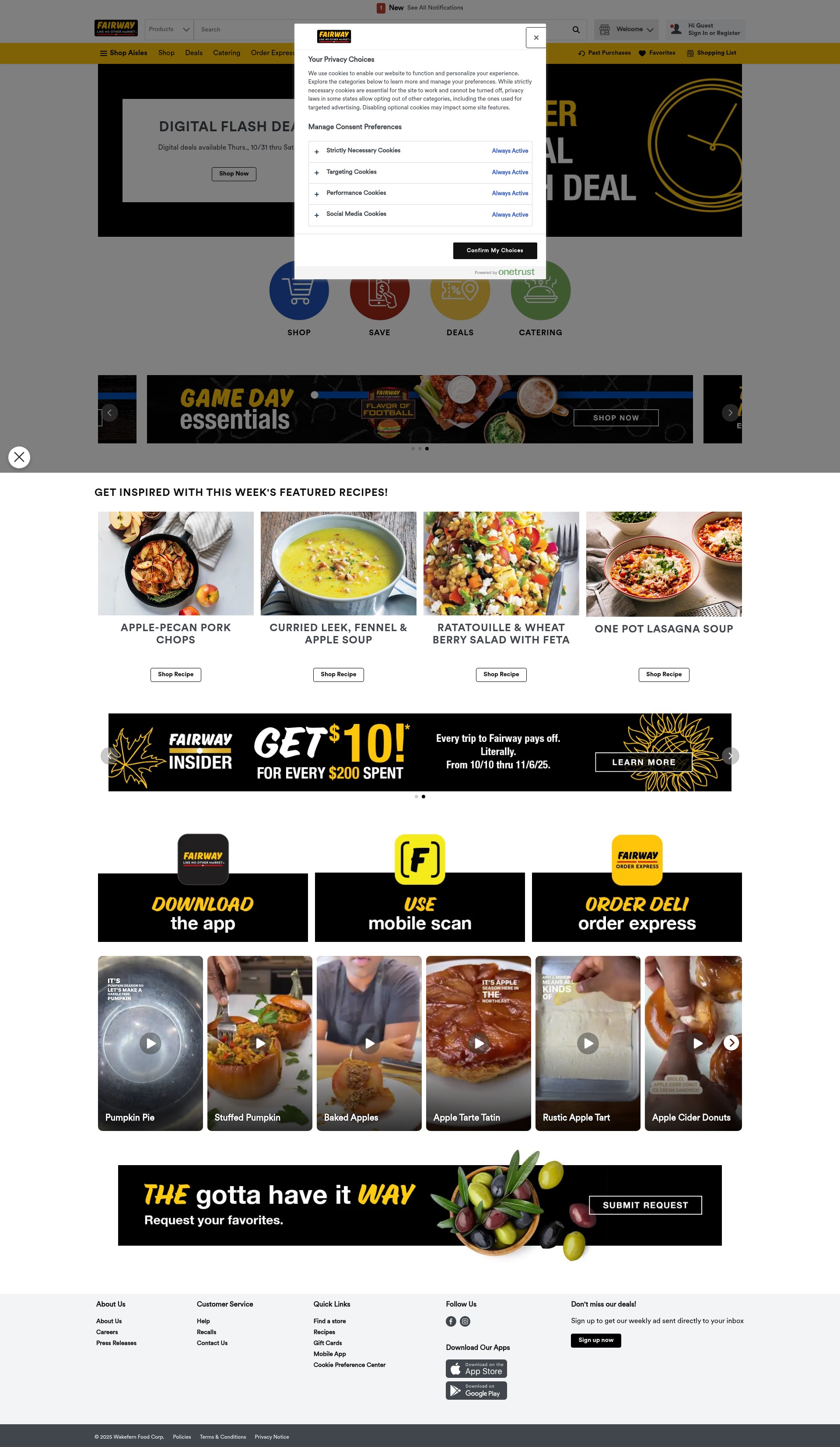Screenshot of www.fairwaymarket.com