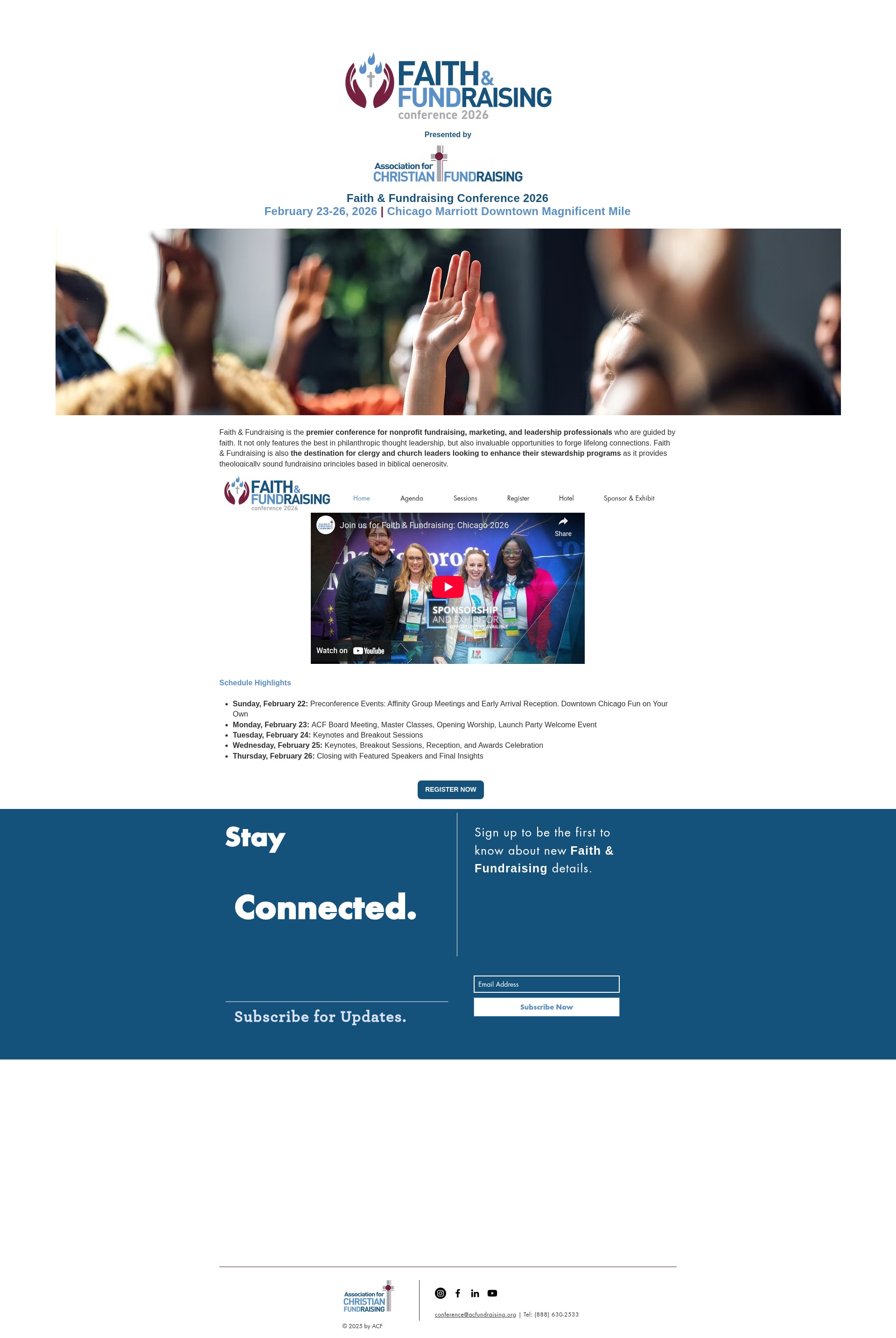 Screenshot of www.faithandfundraisingconference.org