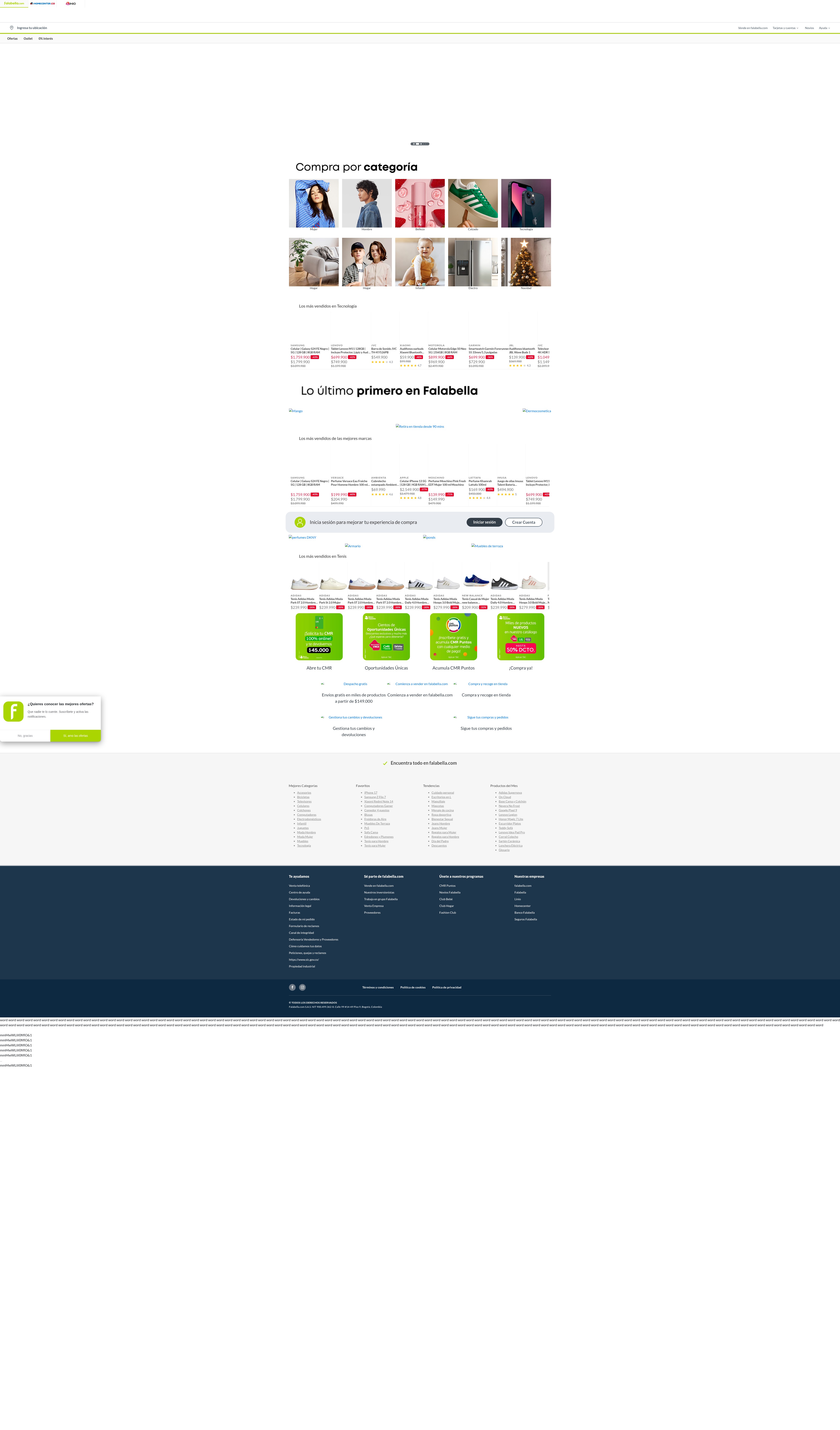 Screenshot of www.falabella.com.co