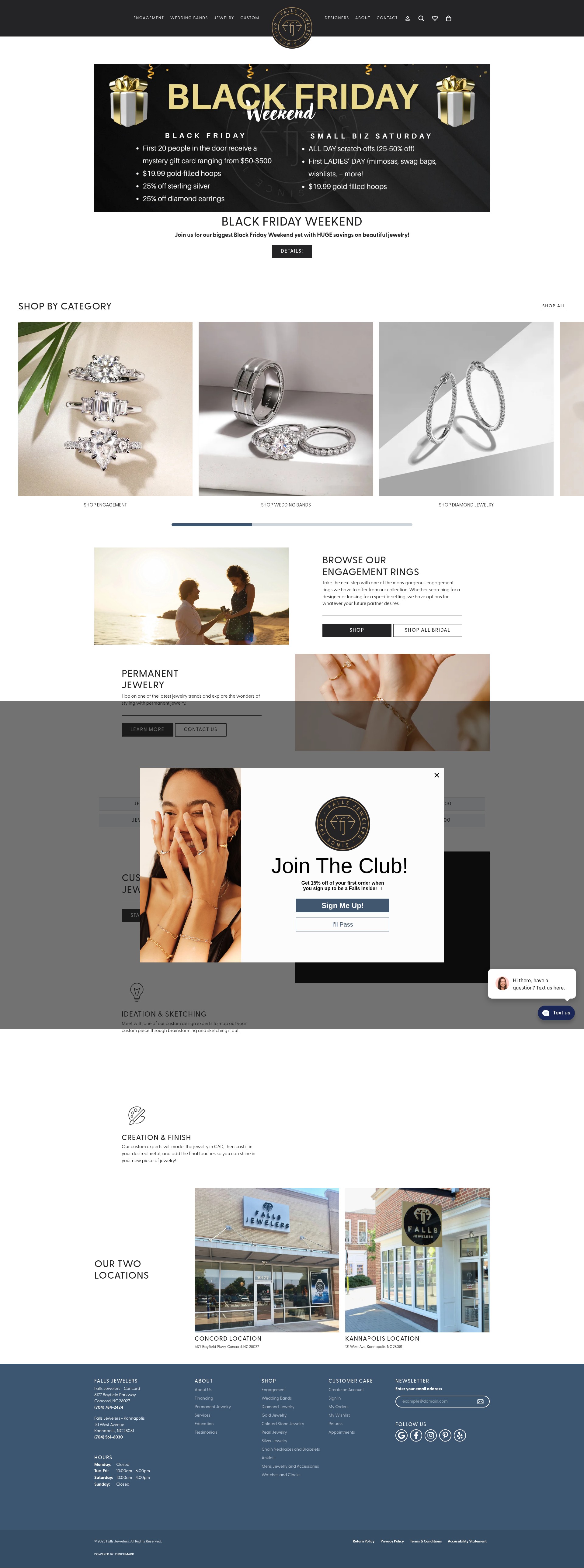 Screenshot of www.fallsjewelers.com