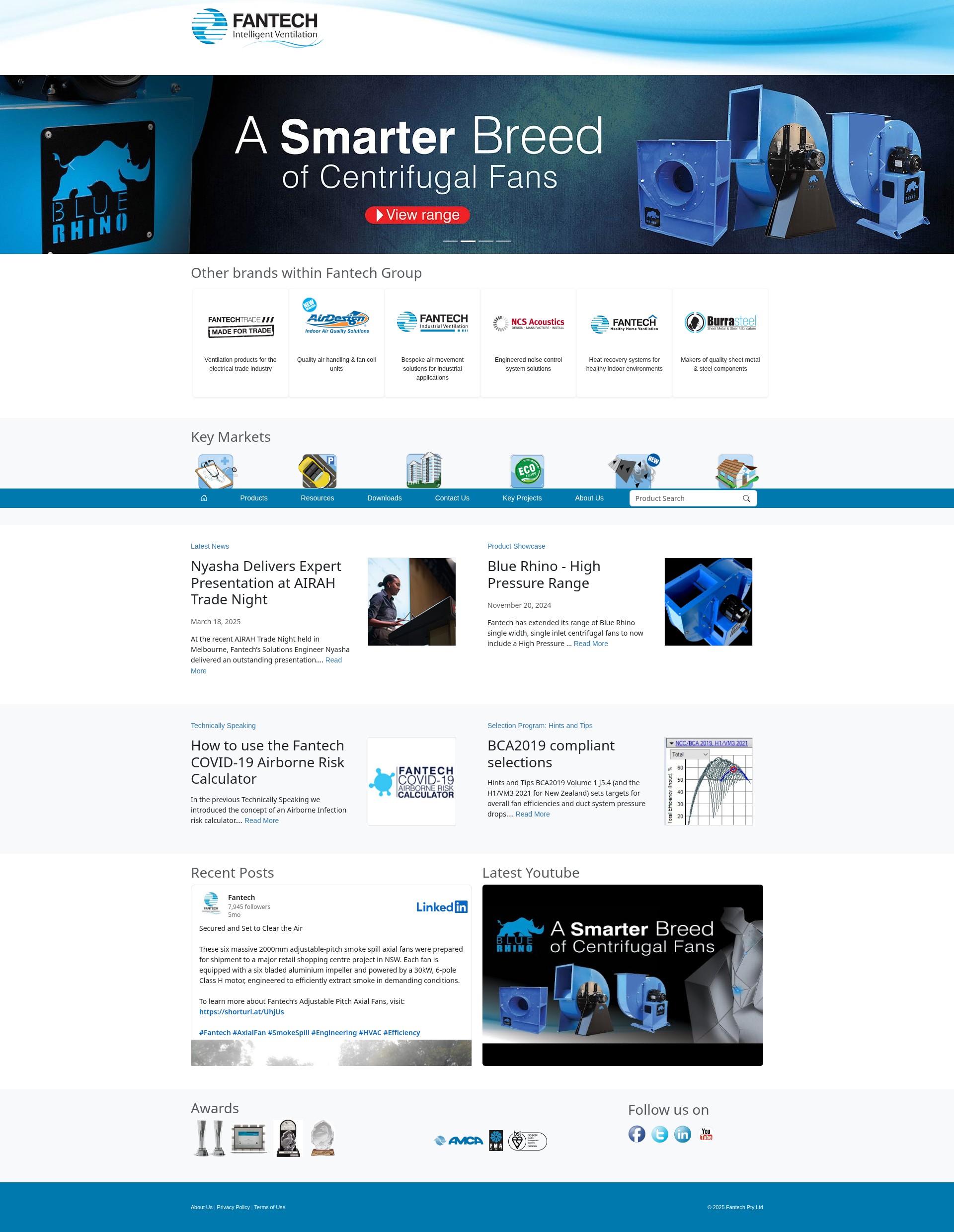 Screenshot of www.fantech.com.au