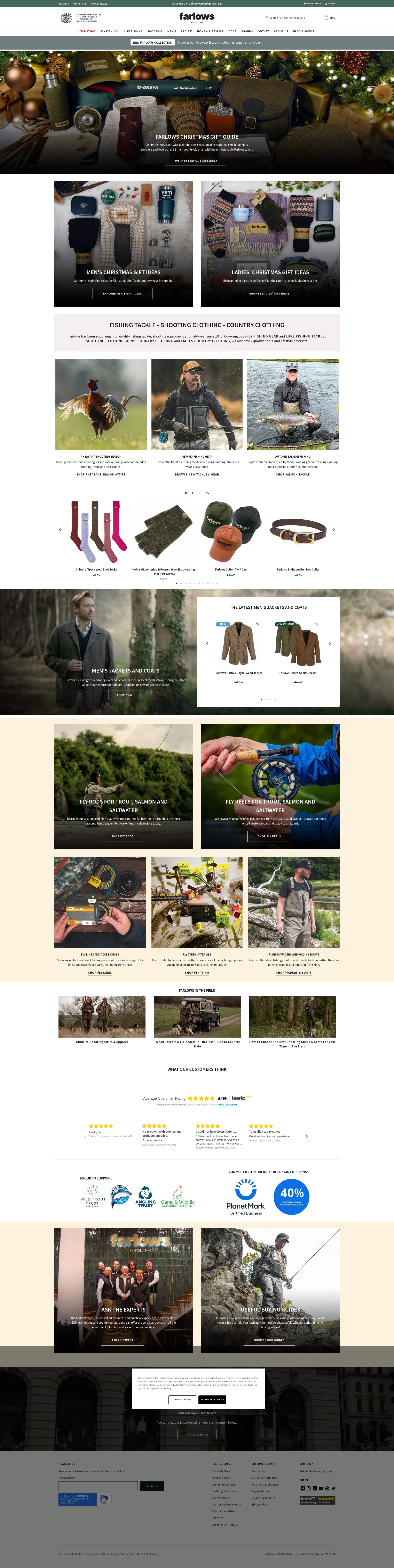 Screenshot of www.farlows.co.uk