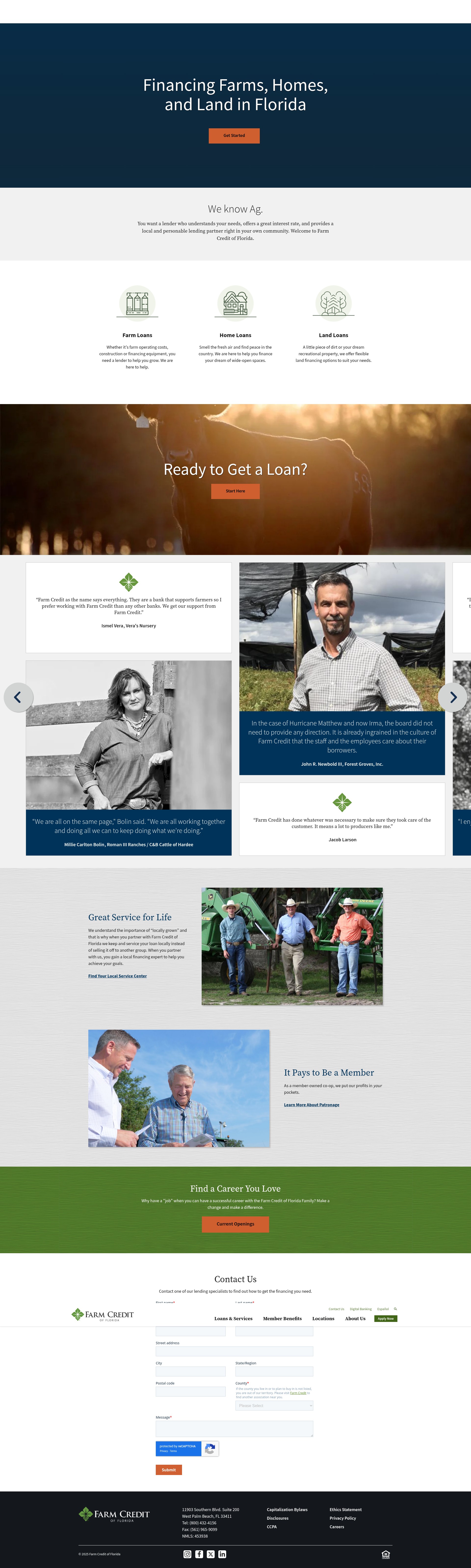 Screenshot of www.farmcreditfl.com