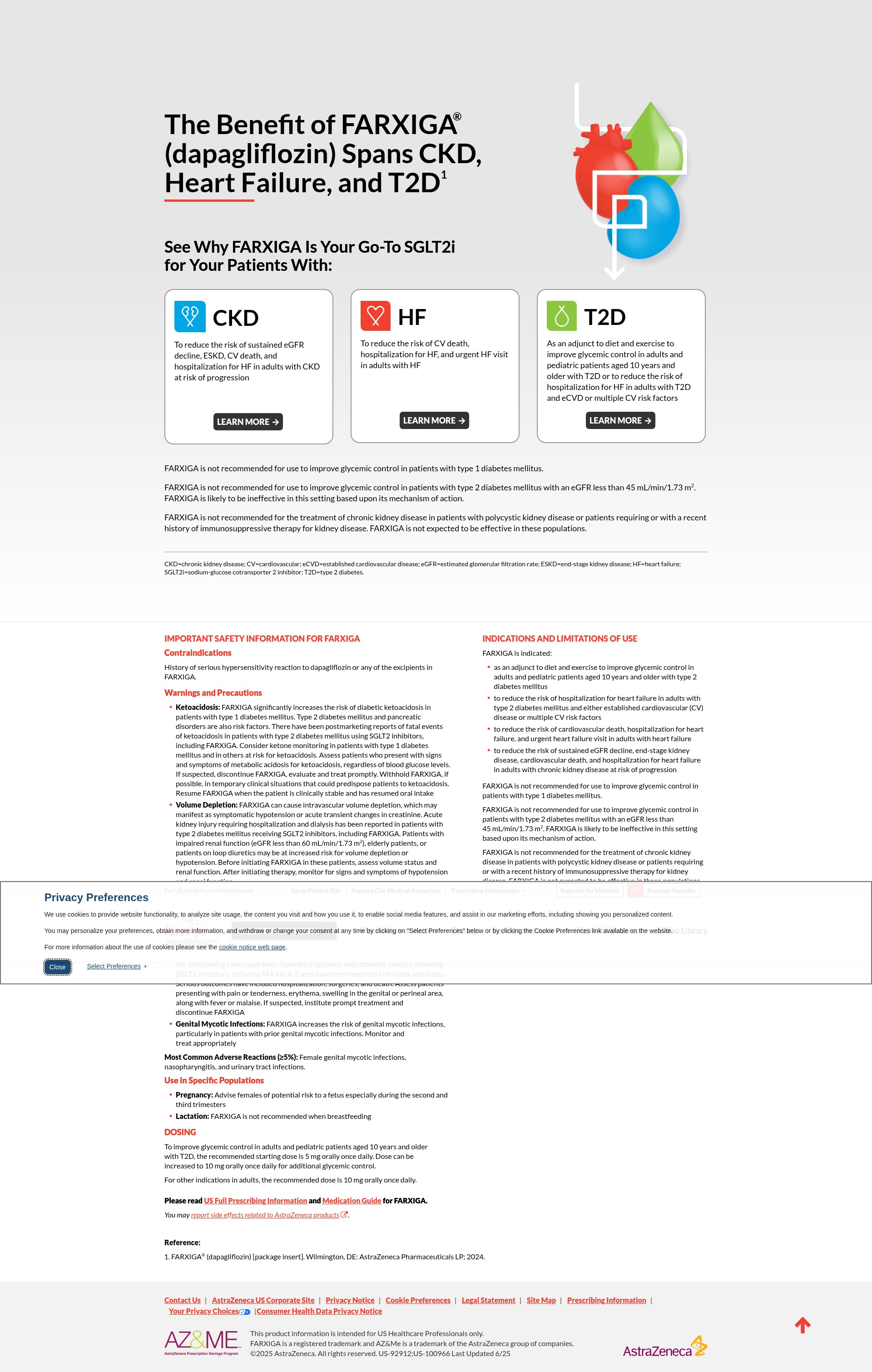 Screenshot of www.farxiga-hcp.com