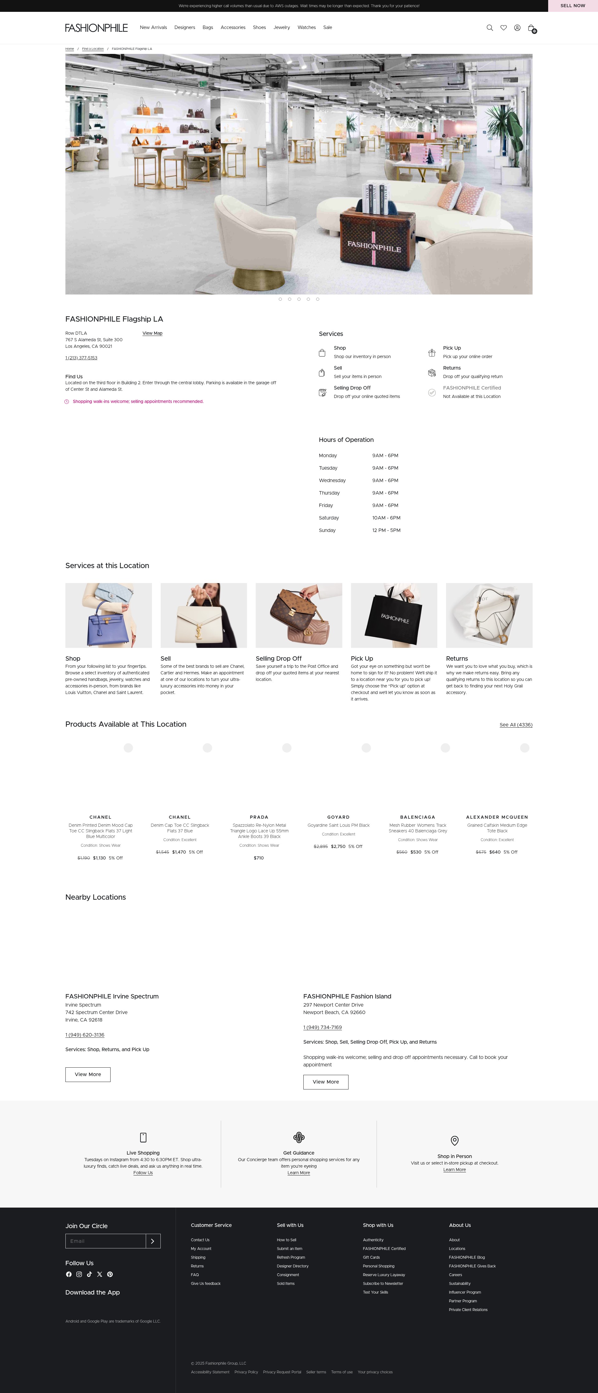 Screenshot of www.fashionphile.com