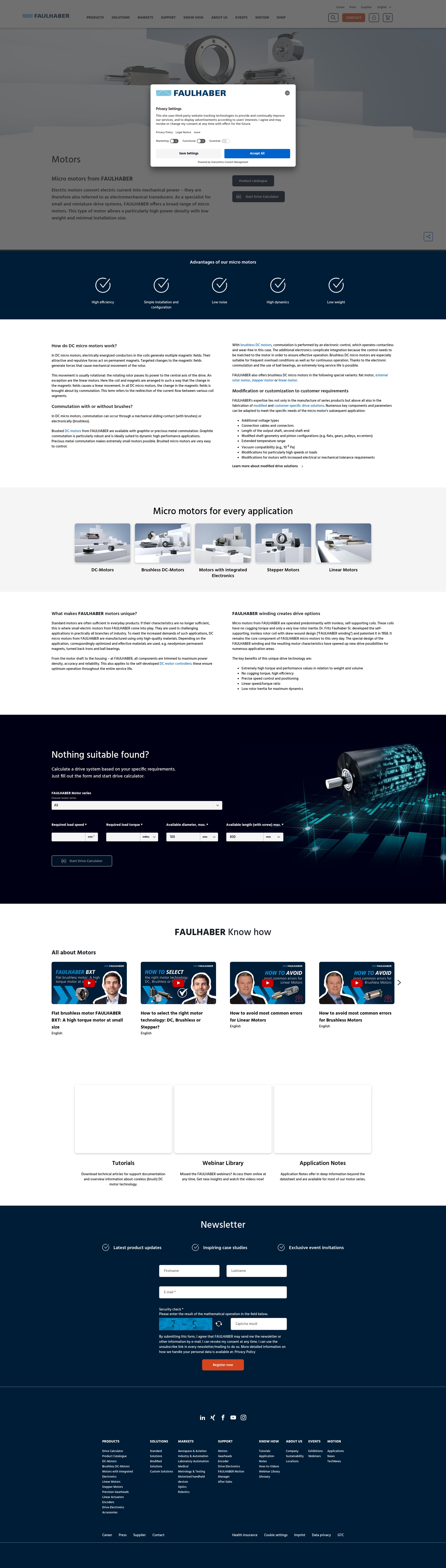 Screenshot of www.faulhaber.com