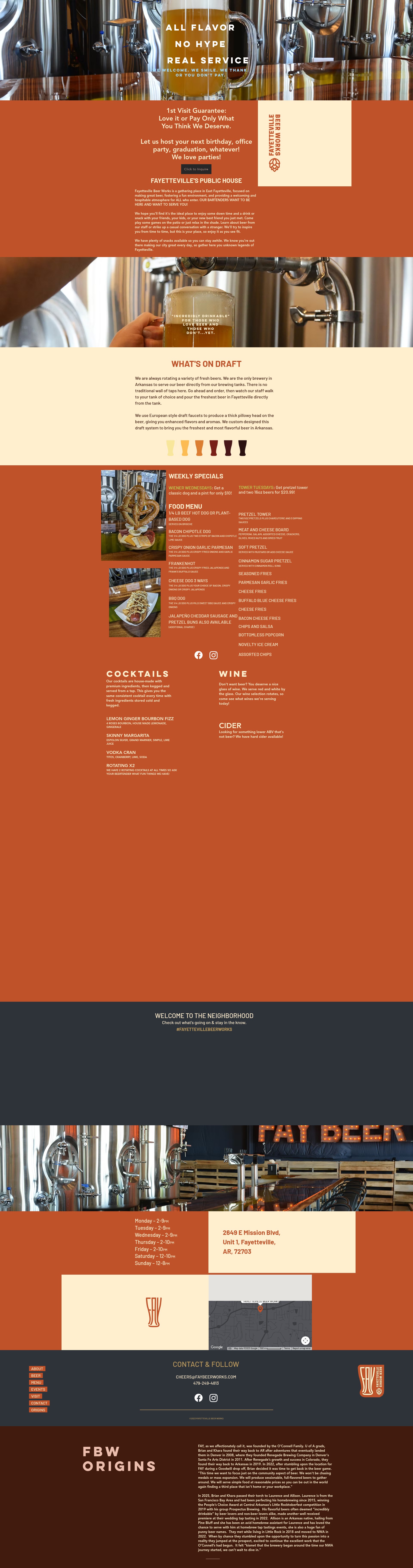 Screenshot of www.fayettevillebeerworks.com