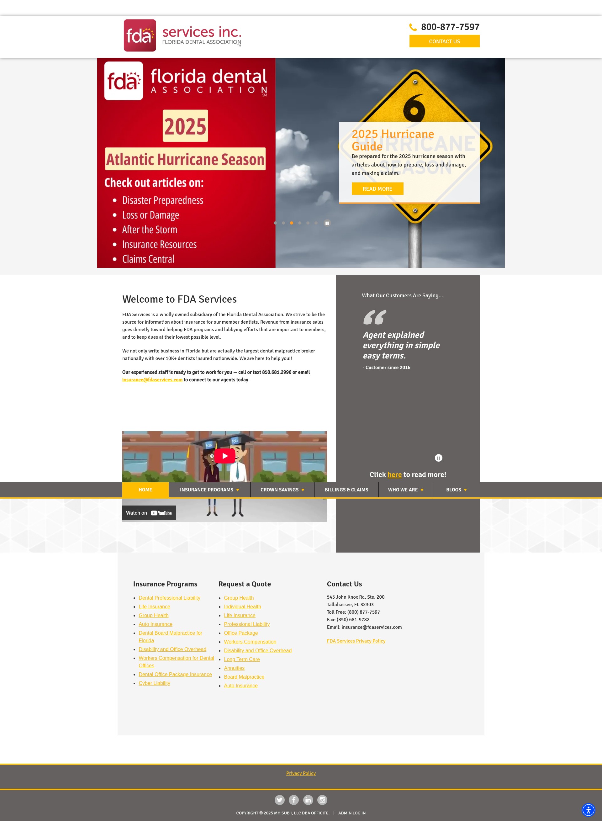 Screenshot of www.fdaservices.com