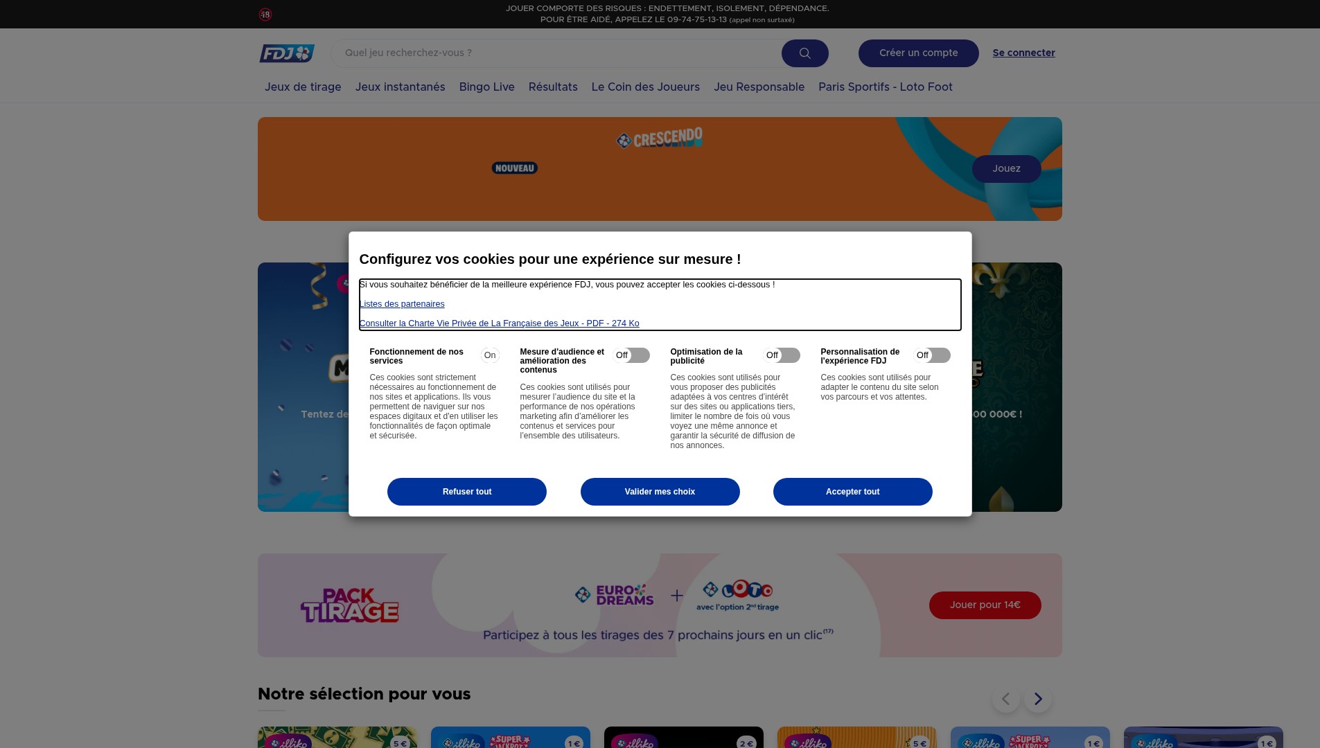 Screenshot of www.fdj.fr