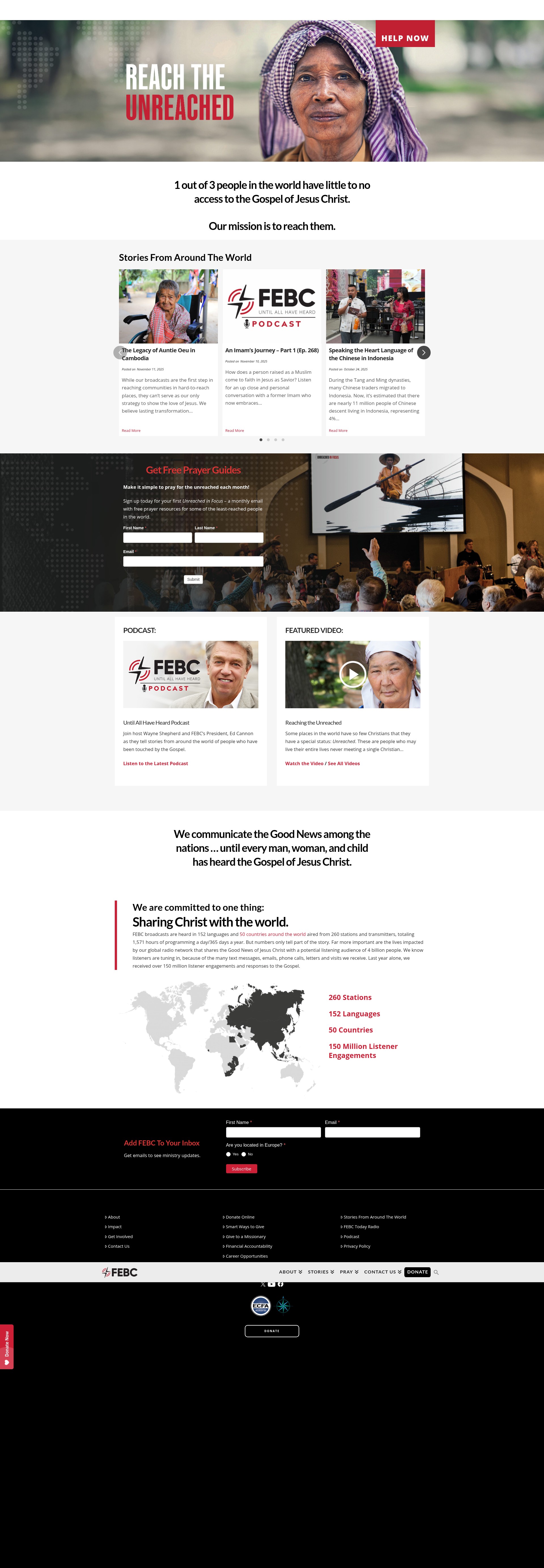 Screenshot of www.febc.org