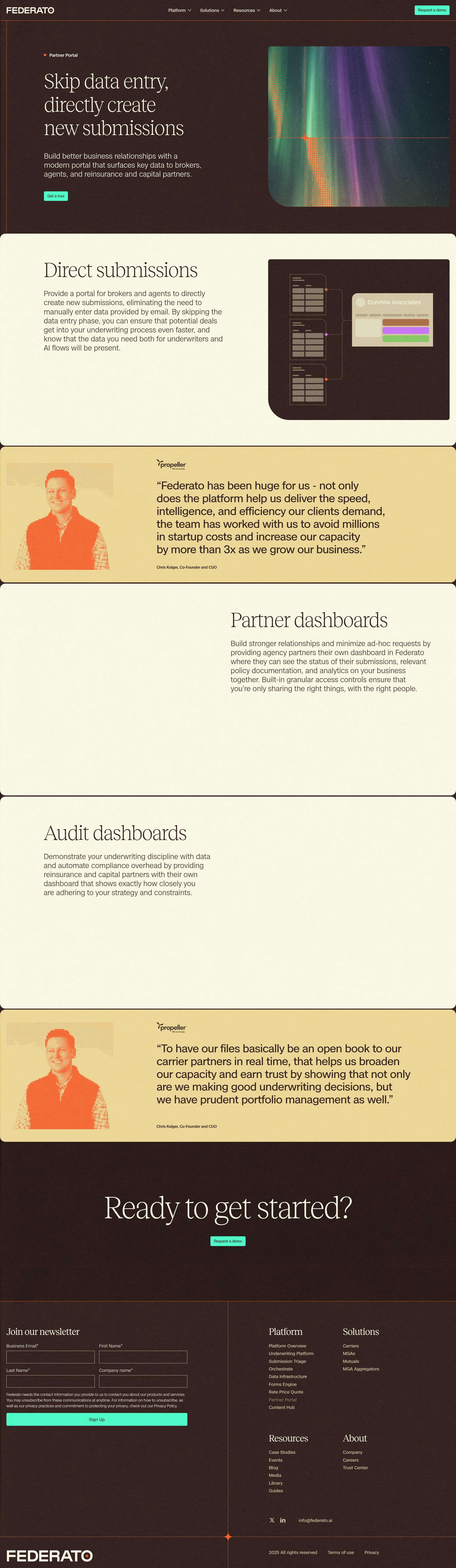 Screenshot of www.federato.ai