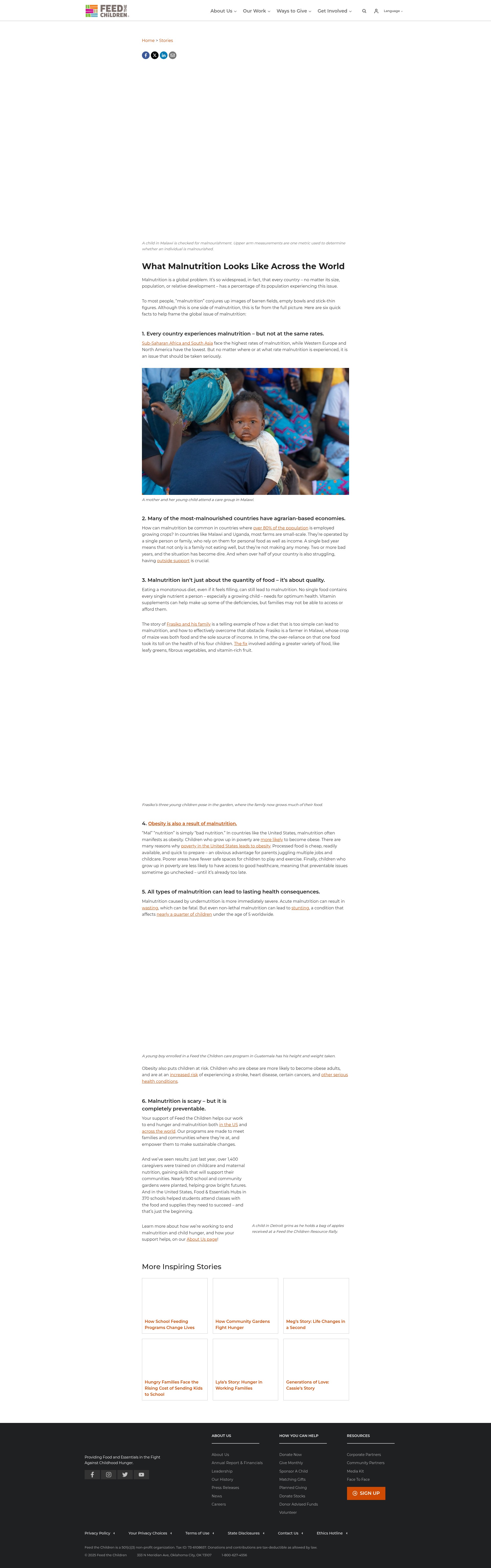 Screenshot of www.feedthechildren.org
