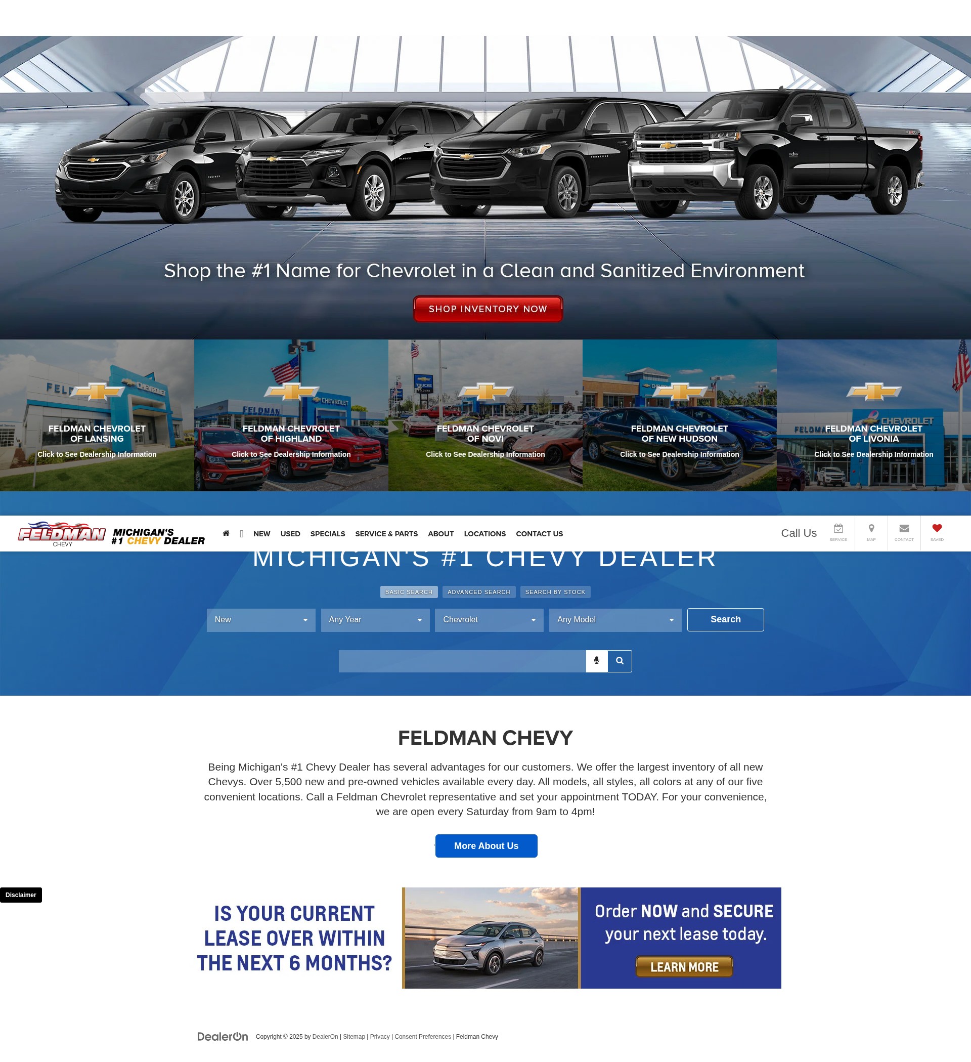Screenshot of www.feldmanchevy.com