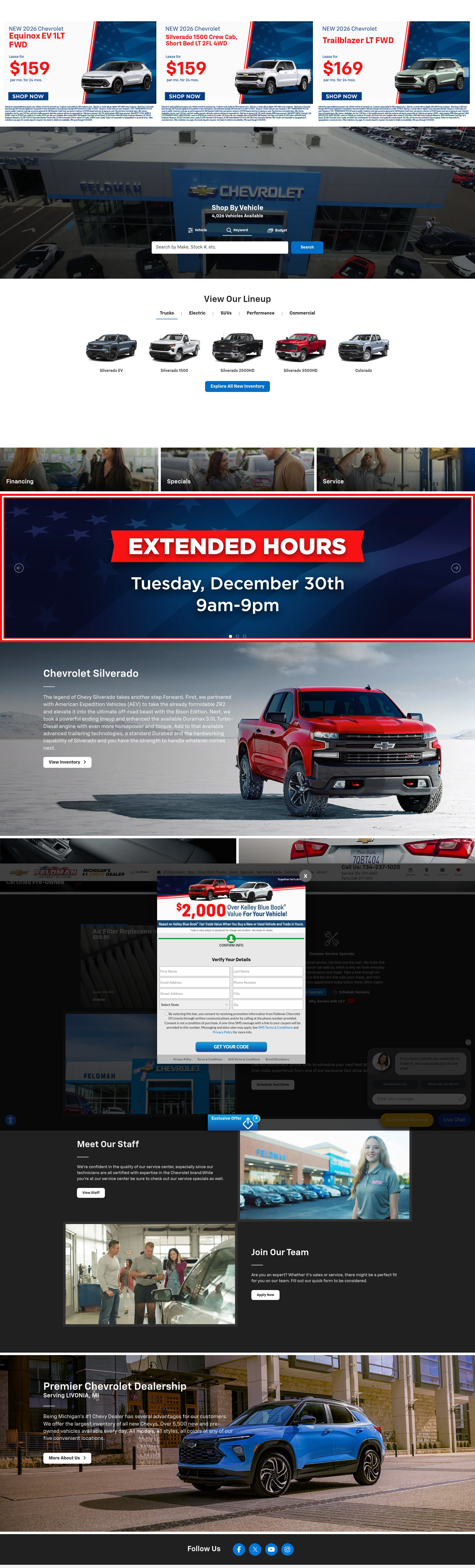 Screenshot of www.feldmanchevyoflivonia.com
