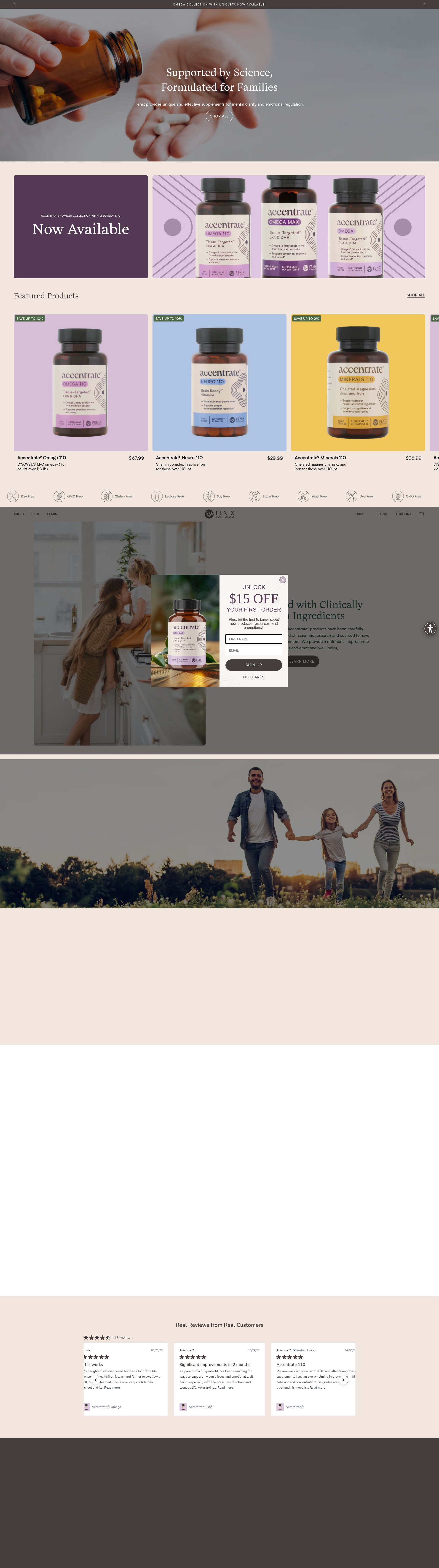 Screenshot of www.fenixhealthscience.com
