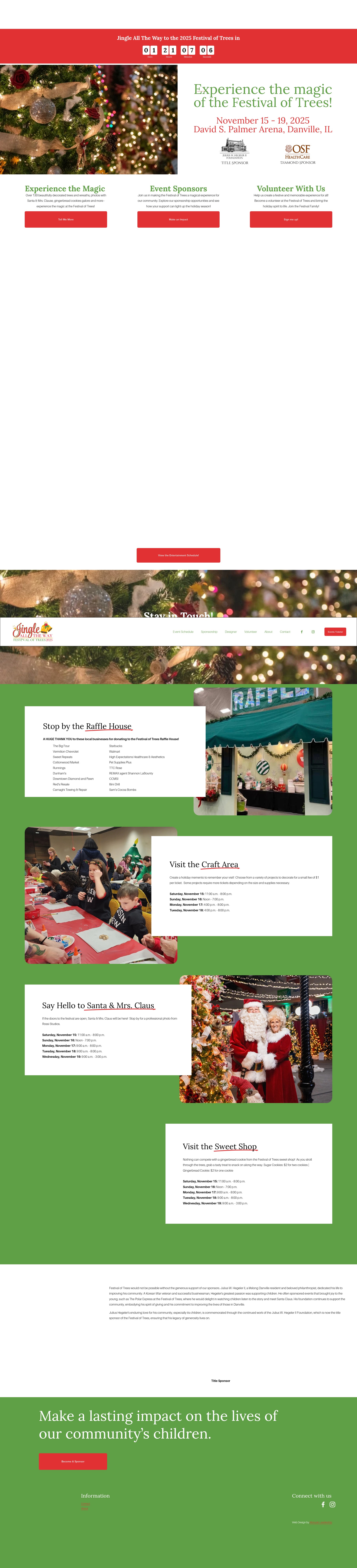 Screenshot of www.festivaloftreesdanville.com