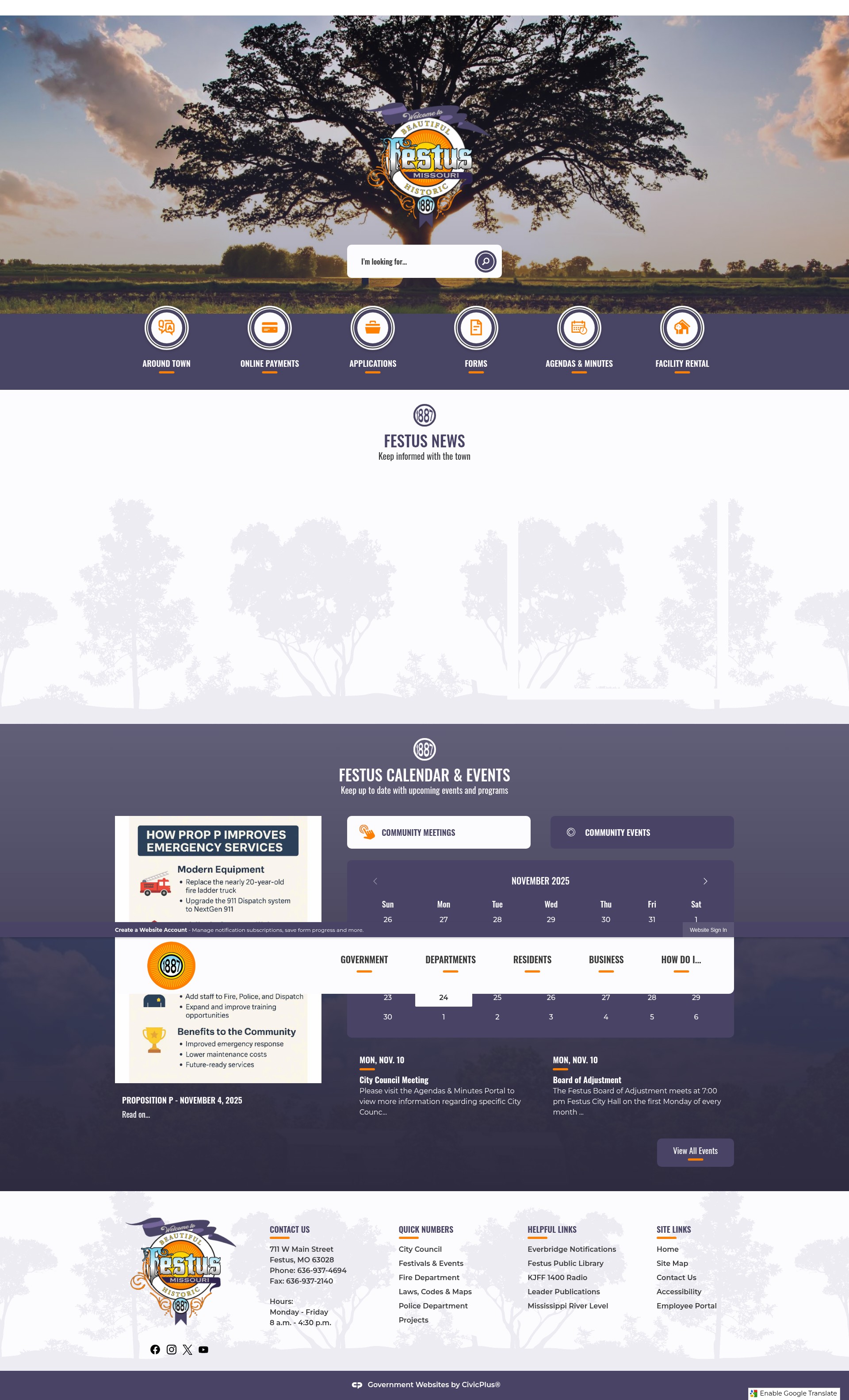 Screenshot of www.festusmo.gov