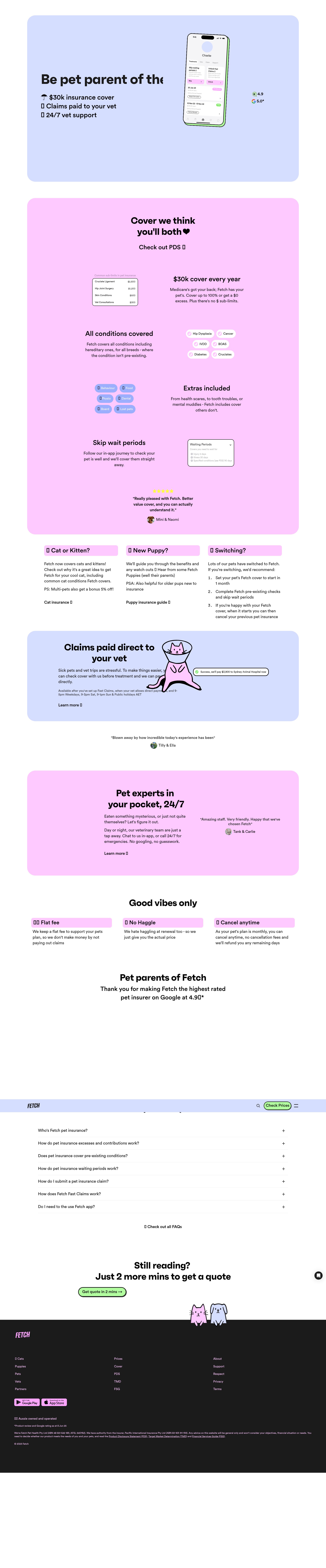 Screenshot of www.fetchpet.com.au