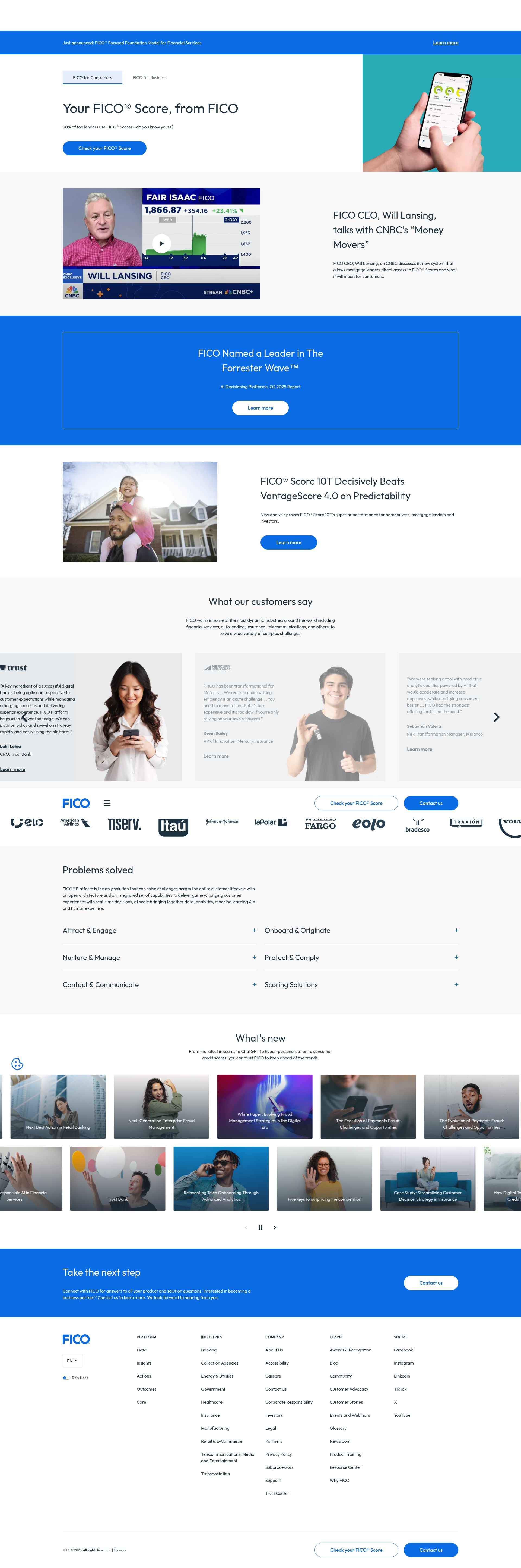 Screenshot of www.fico.com